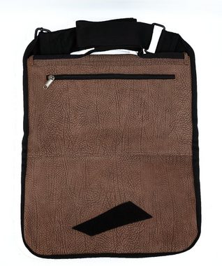 BEAZZ Messenger Bag Umhängetasche Herren, Fahrradtasche, Laptoptasche Kunstleder cognac, Kunstleder - hochwertig, flexibel, robust