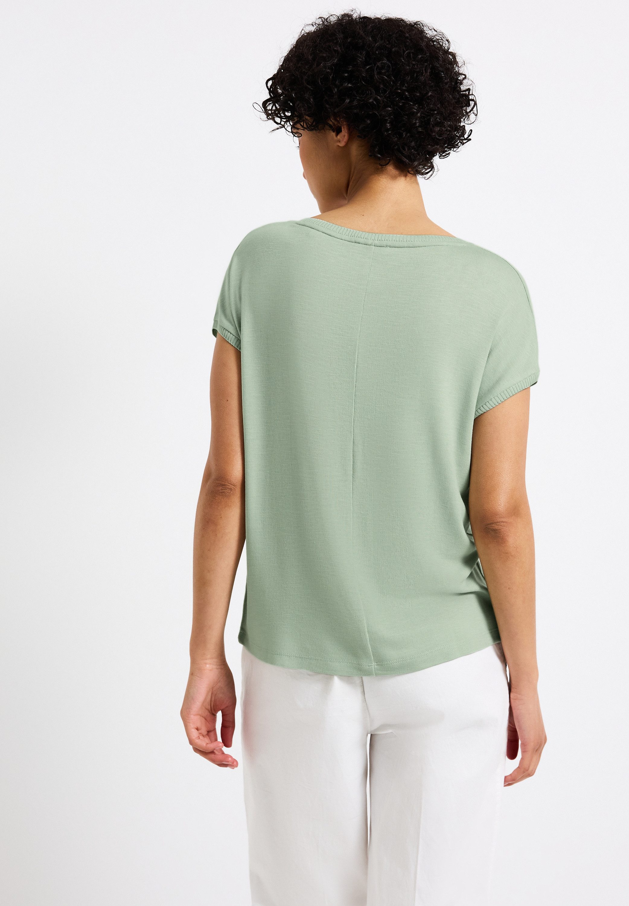 STREET ONE T-Shirt, mit Materialmix günstig online kaufen