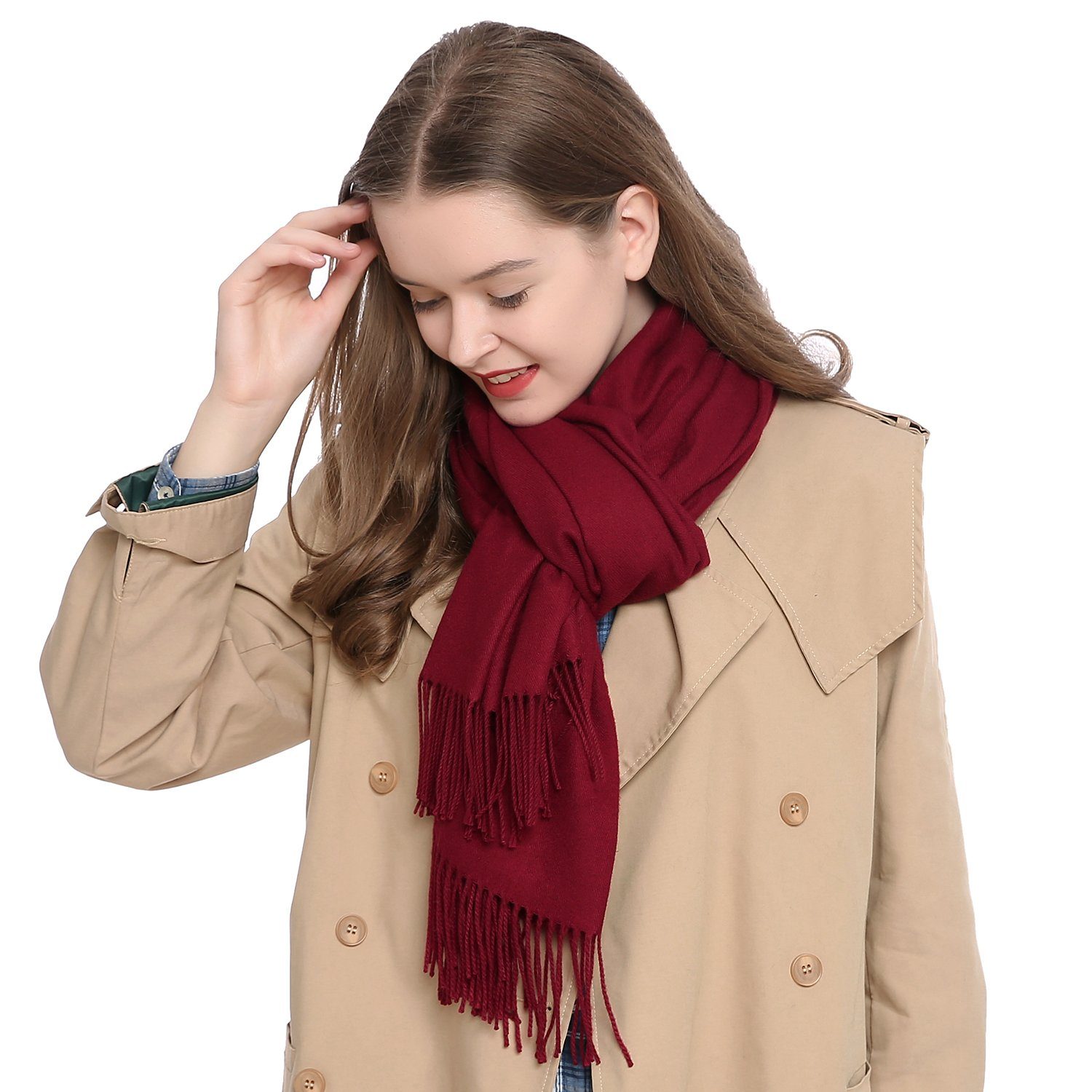 Schal Damen Schal einfarbig 185 x 65 cm, (1-St), Damenschal, kuschlig weich günstig online kaufen