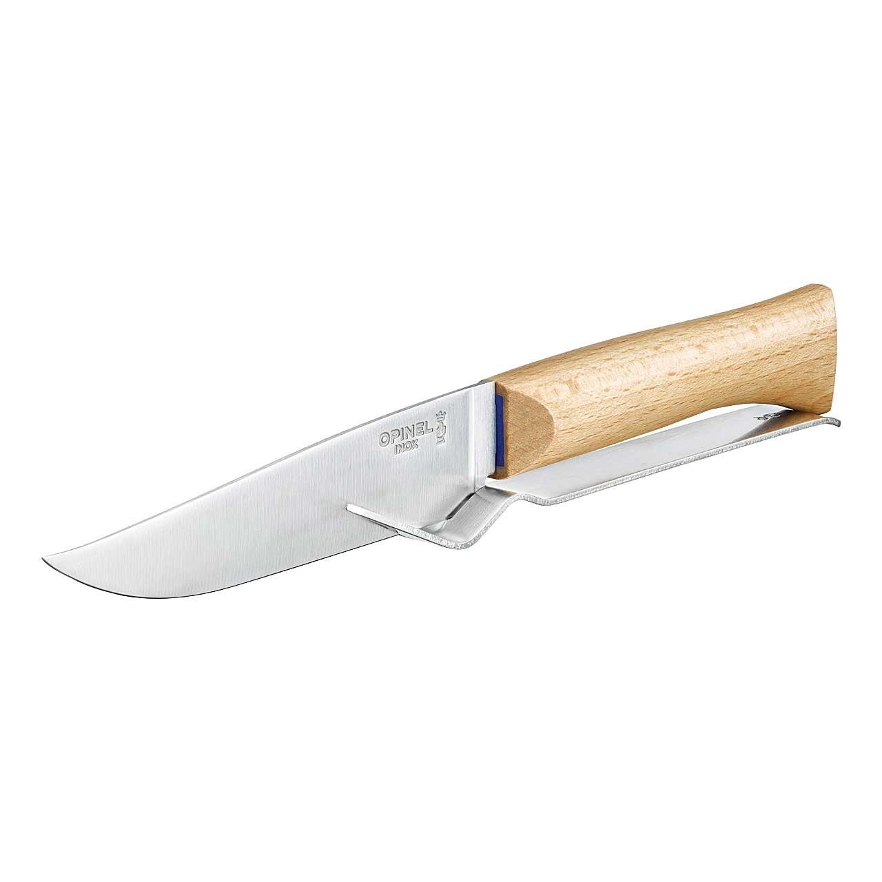 Opinel Käsemesser Set Messer Größe 10 mit Holzgriff und Gabel, rostfrei
