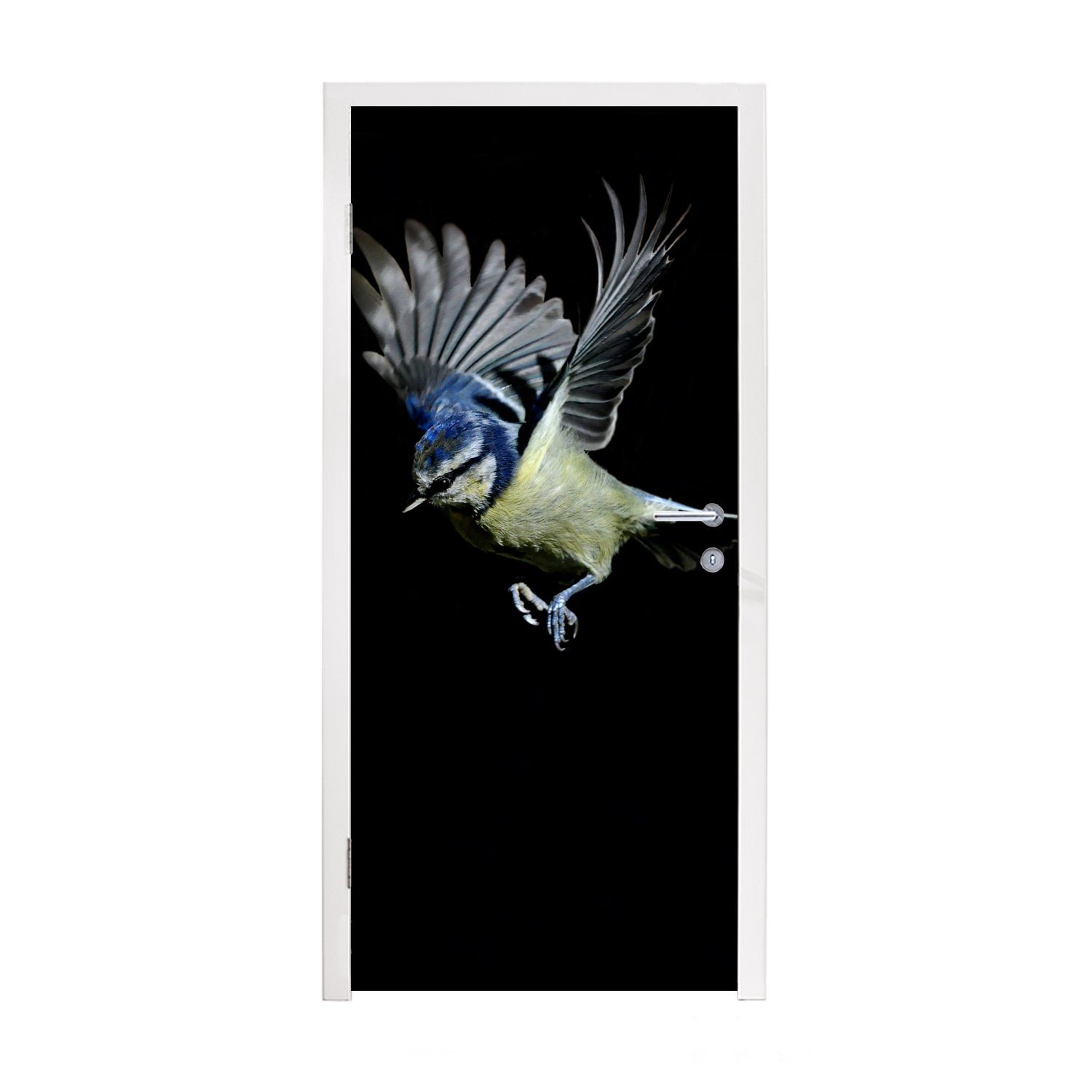 MuchoWow Türtapete Vogel - Federn - Porträt, Matt, bedruckt, (1 St), Fototapete für Tür, Türaufkleber, 75x205 cm