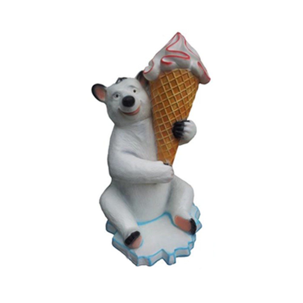 JVmoebel Tierfigur Ice Cream Statue Aufsteller aus Kunststoff für Gastronomie, Made in Europa