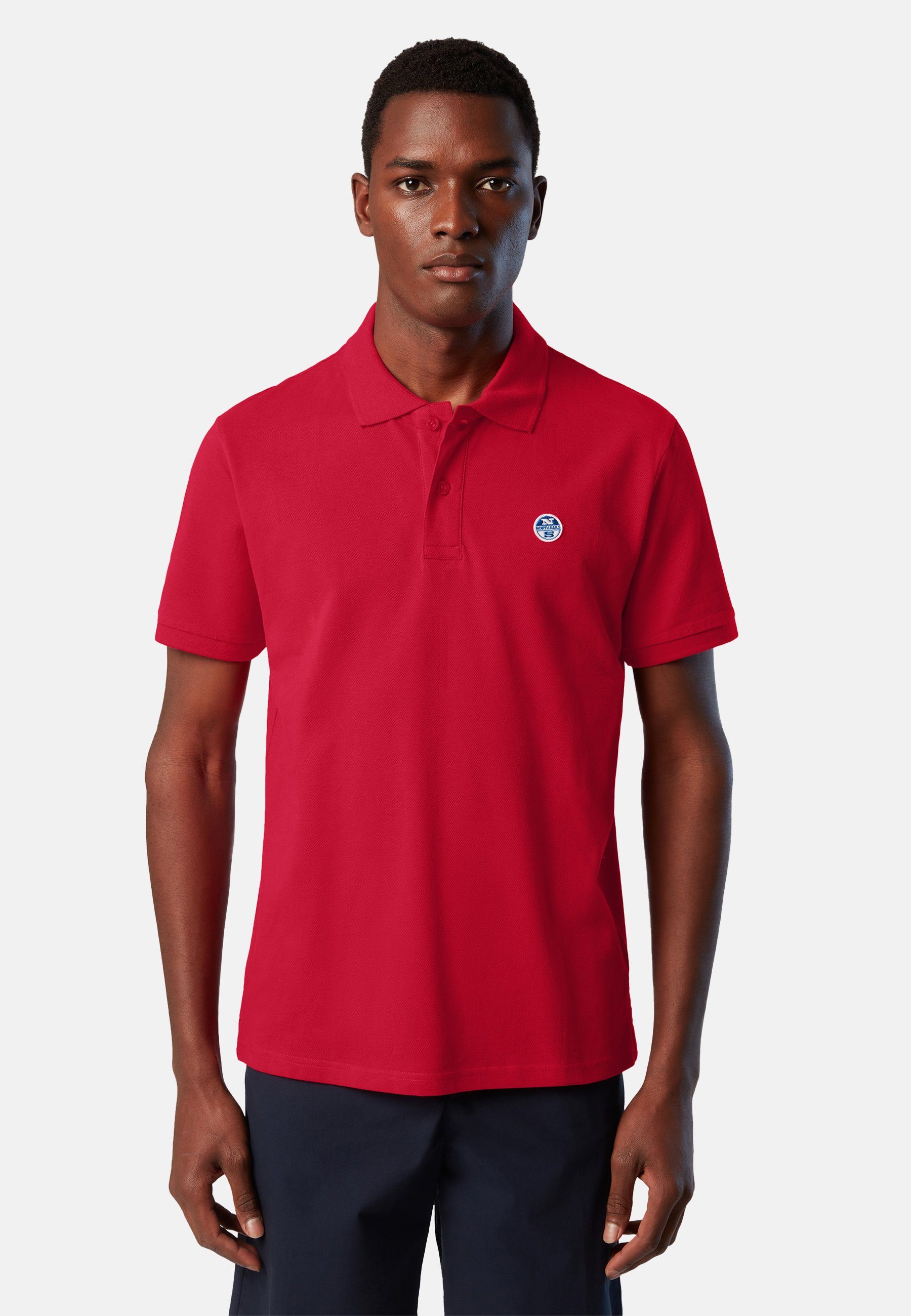 North Sails Poloshirt Poloshirt aus Bio-Baumwolle mit klassischem Design RED | Poloshirts