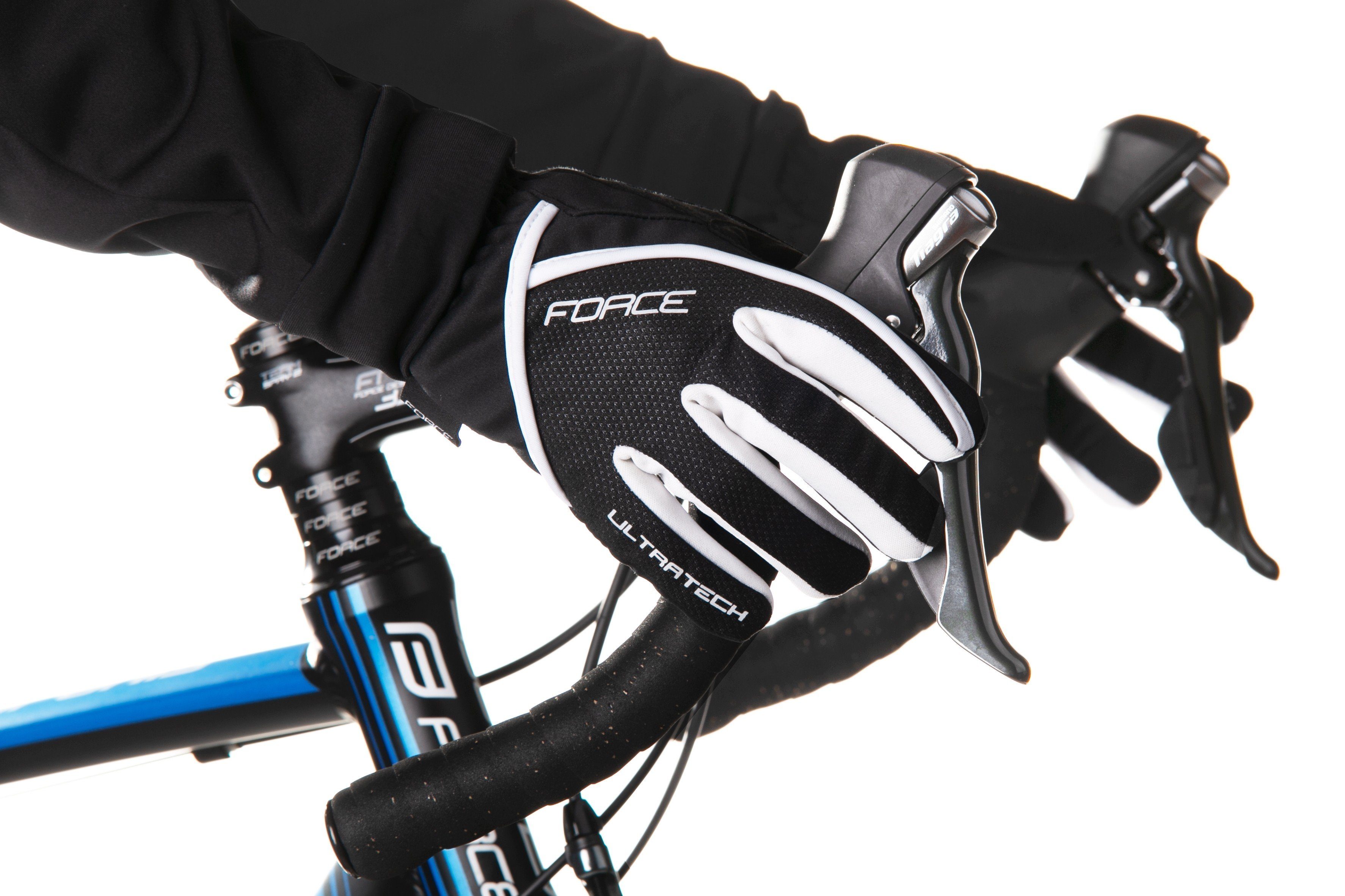 FORCE Fahrradhandschuhe Handschuhe FORCE ULTRA TECH schwarz 0 °C bis +5 °C %%% *
