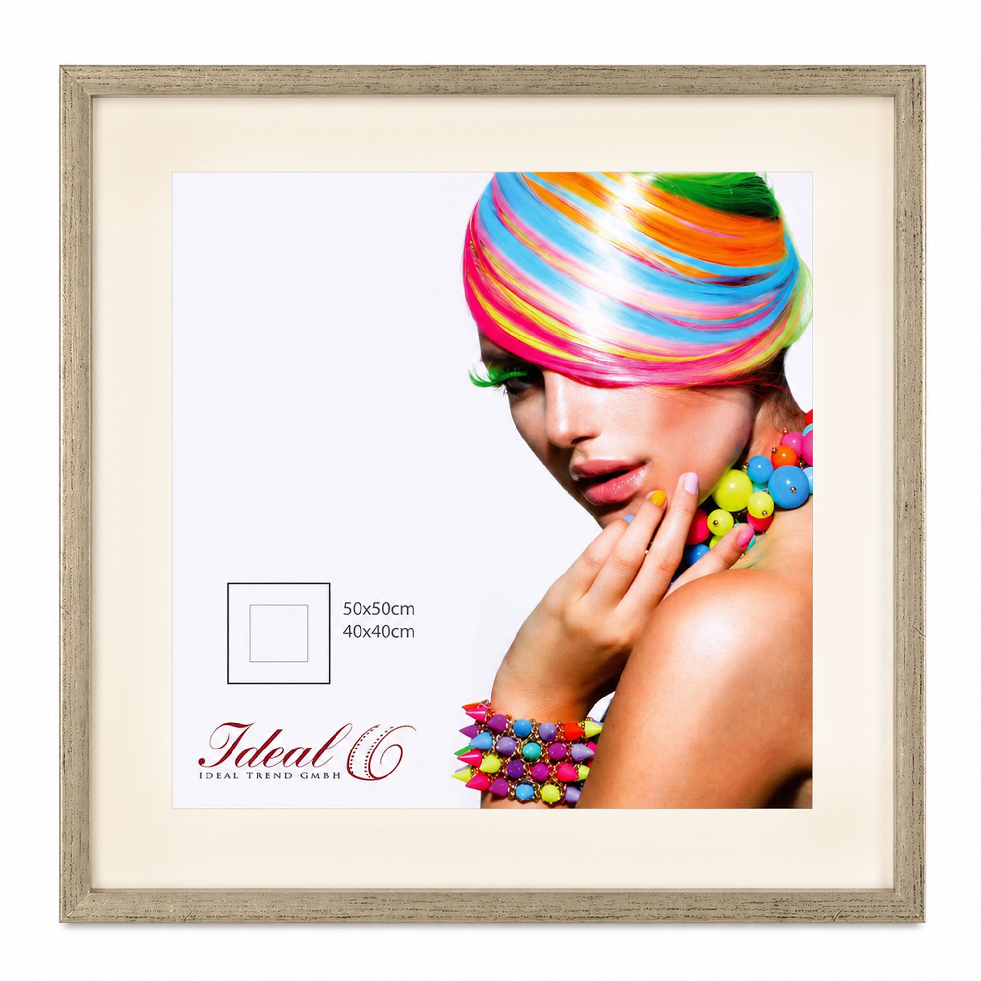 IDEAL TREND Bilderrahmen 3D Objektrahmen Holz Bilderrahmen quadratisch Wanddeko Collage Poster, für 1 Bilder (1 St), Natürliche Holzmaserung sichtbar, leichte Farbabweichungen möglich