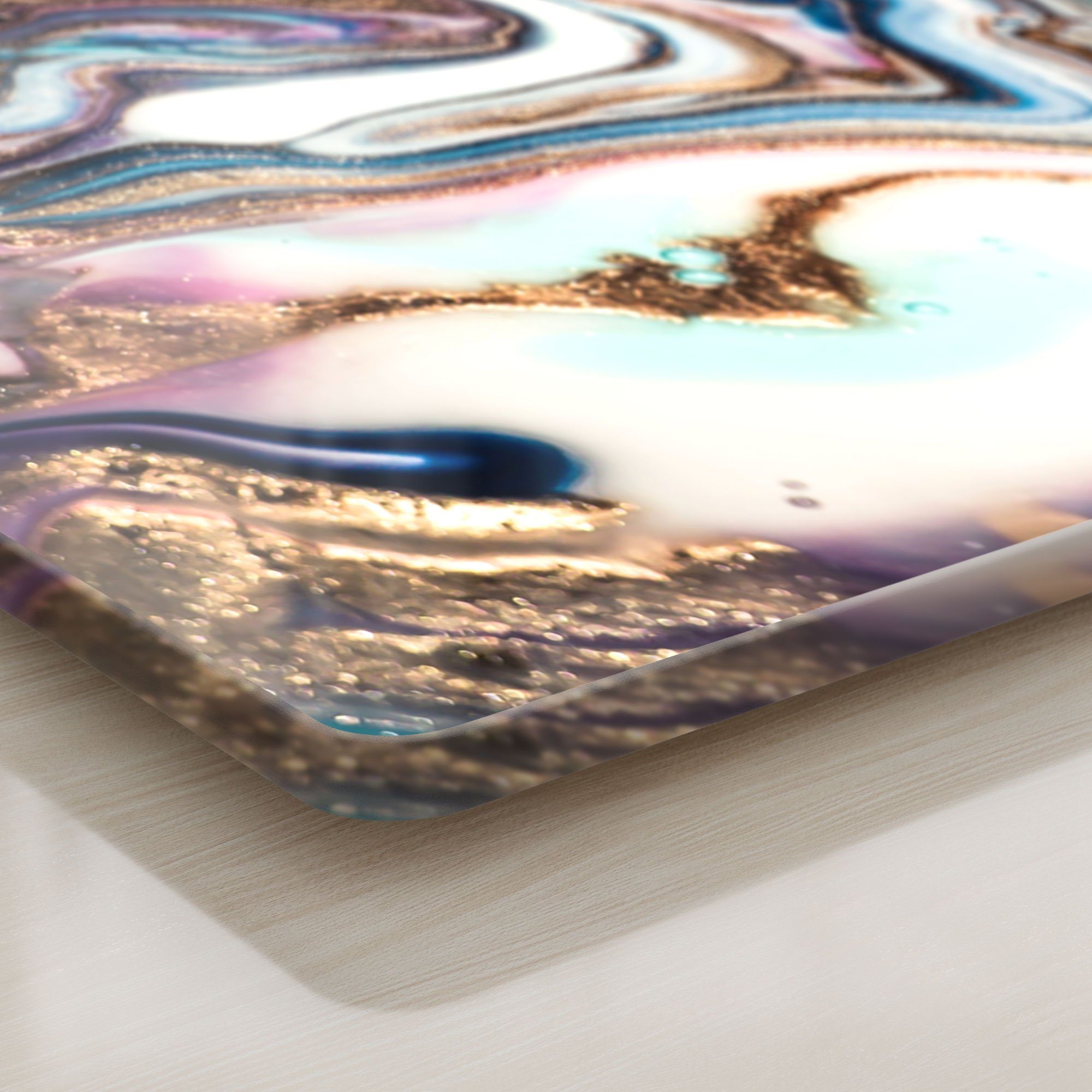 'Luxuriöses Schneidebrett Marmordesign', DEQORI Glas, Frühstücksbrett Schneideplatte Platte