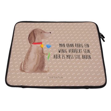 Mr. & Mrs. Panda Laptop-Hülle Hund Blume - Hundeglück - Geschenk, Notebook Tasche, Frauchen, Hunder
