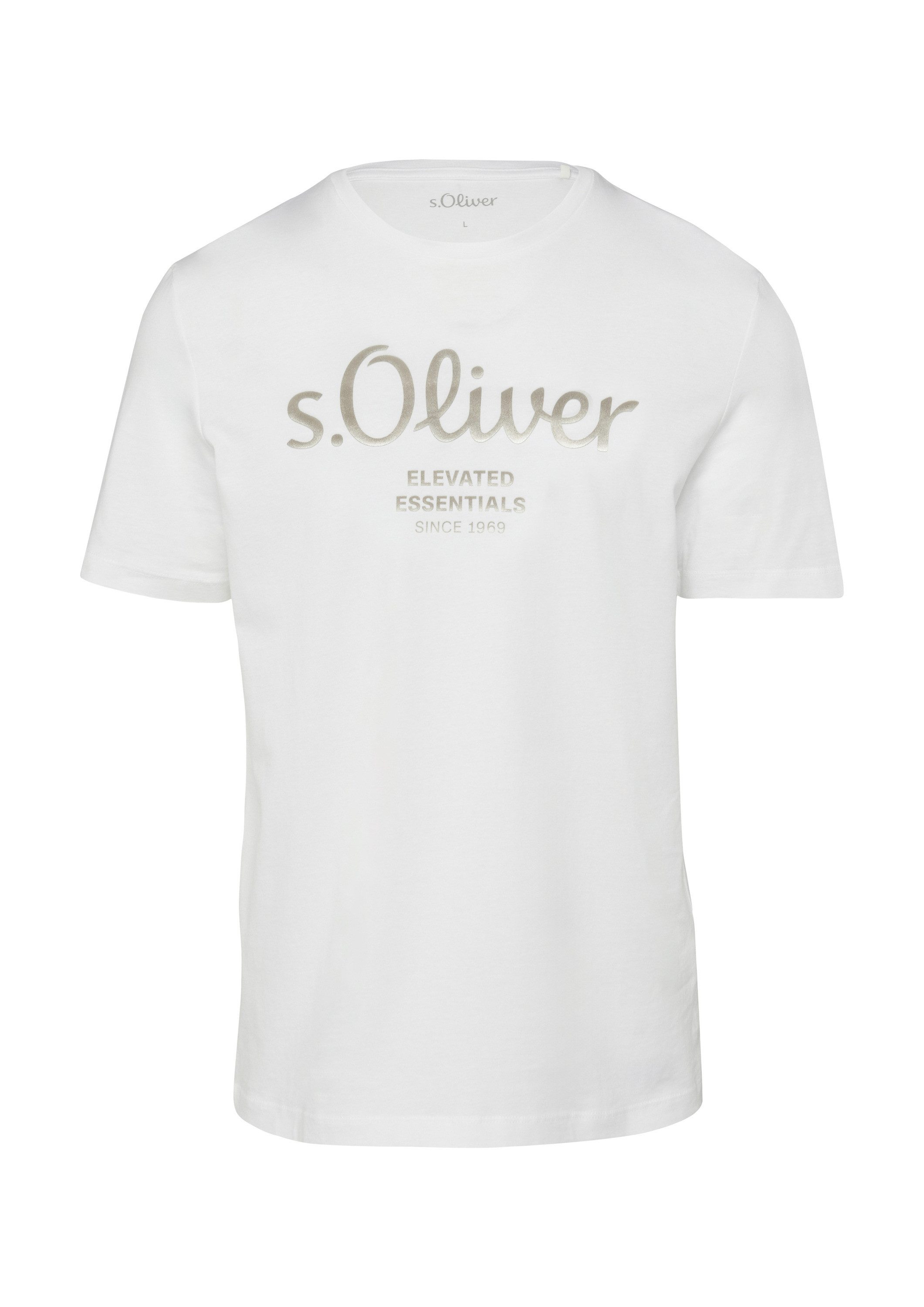 s.Oliver Kurzarmshirt T-Shirt T-Shirt mit Logo-Print günstig online kaufen