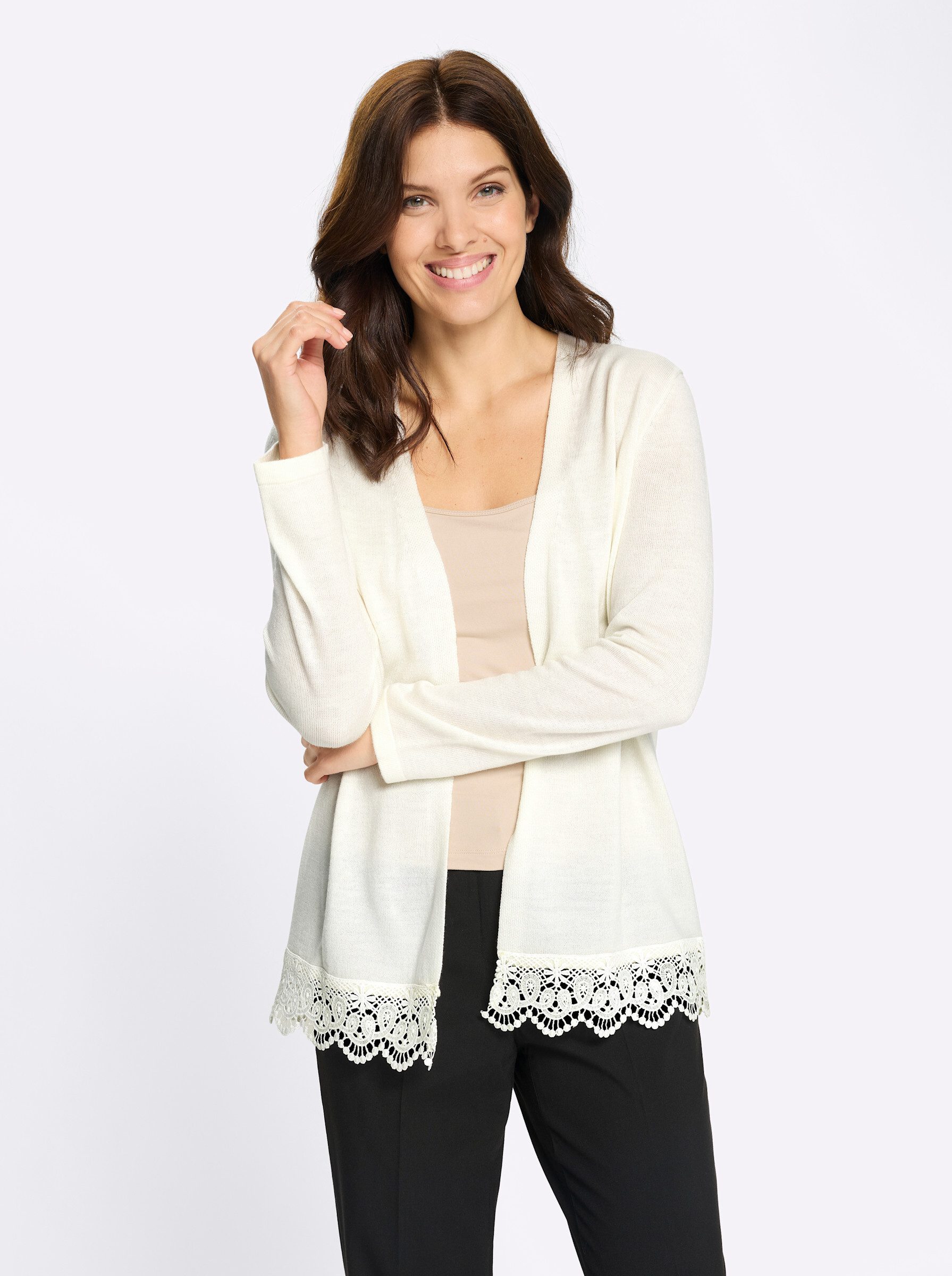 Strickjacke Strickjacke Langarm Jersey