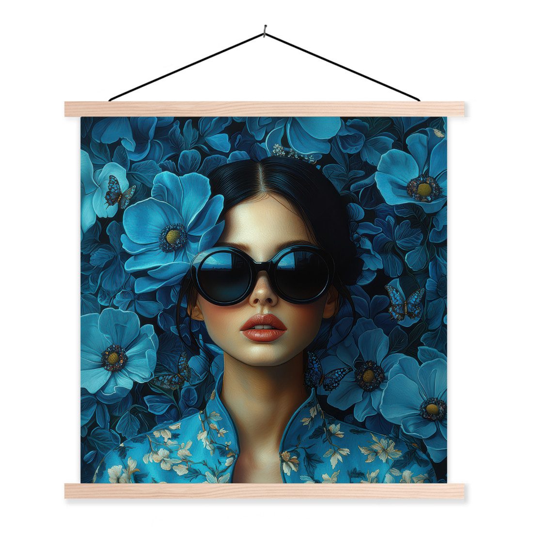 MuchoWow Poster Frau - Blumen - günstig online kaufen