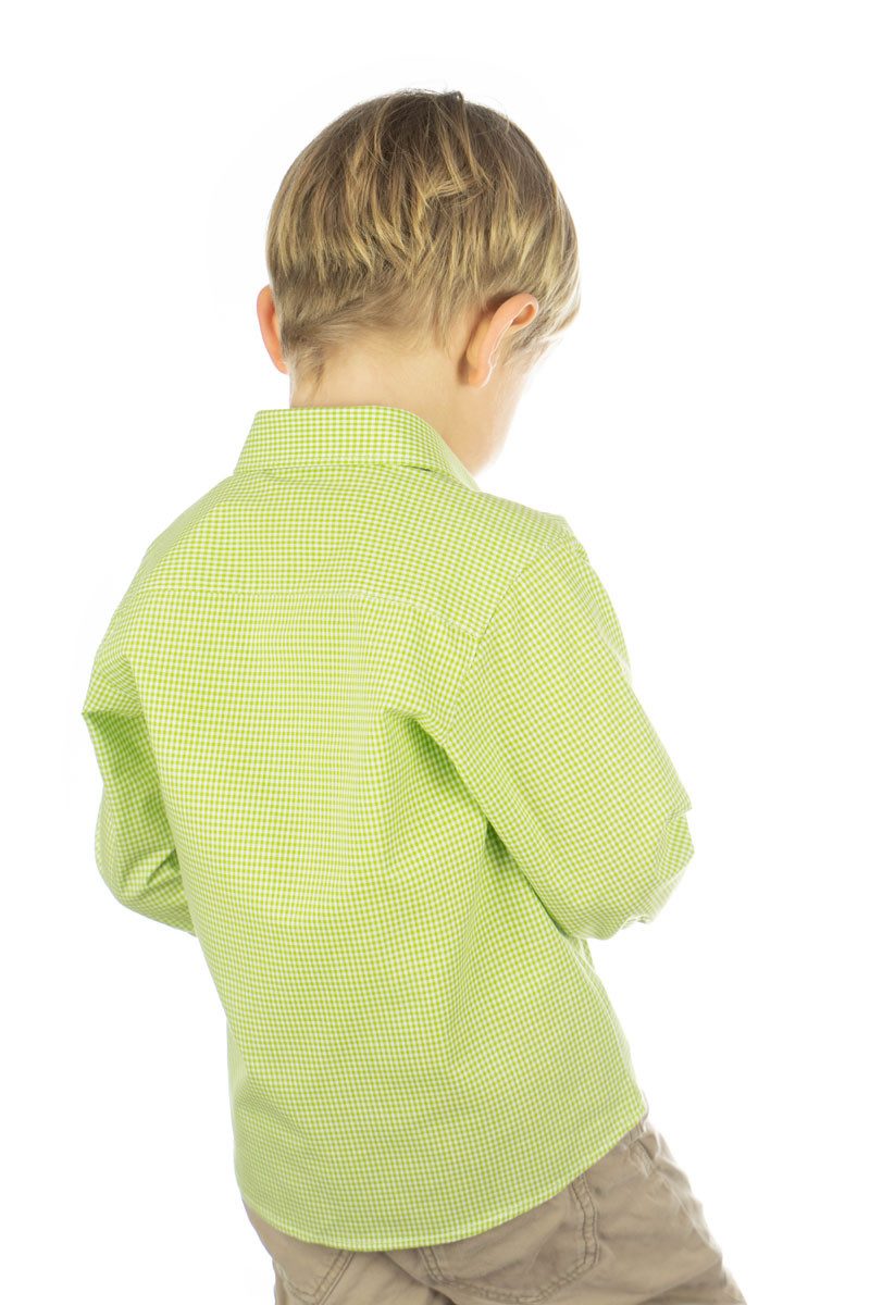 OS Trachten Trachtenhemd Preva Jungen Langarmhemd mit aufgesetzter Brusttasche