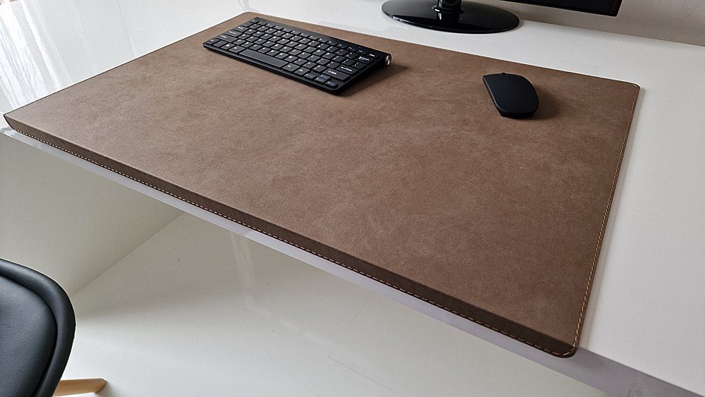 Profi Mats Schreibtischunterlage mit Kantenschutz Nubuko Kunst Leder in 7 Farben – Bild 3 von 5