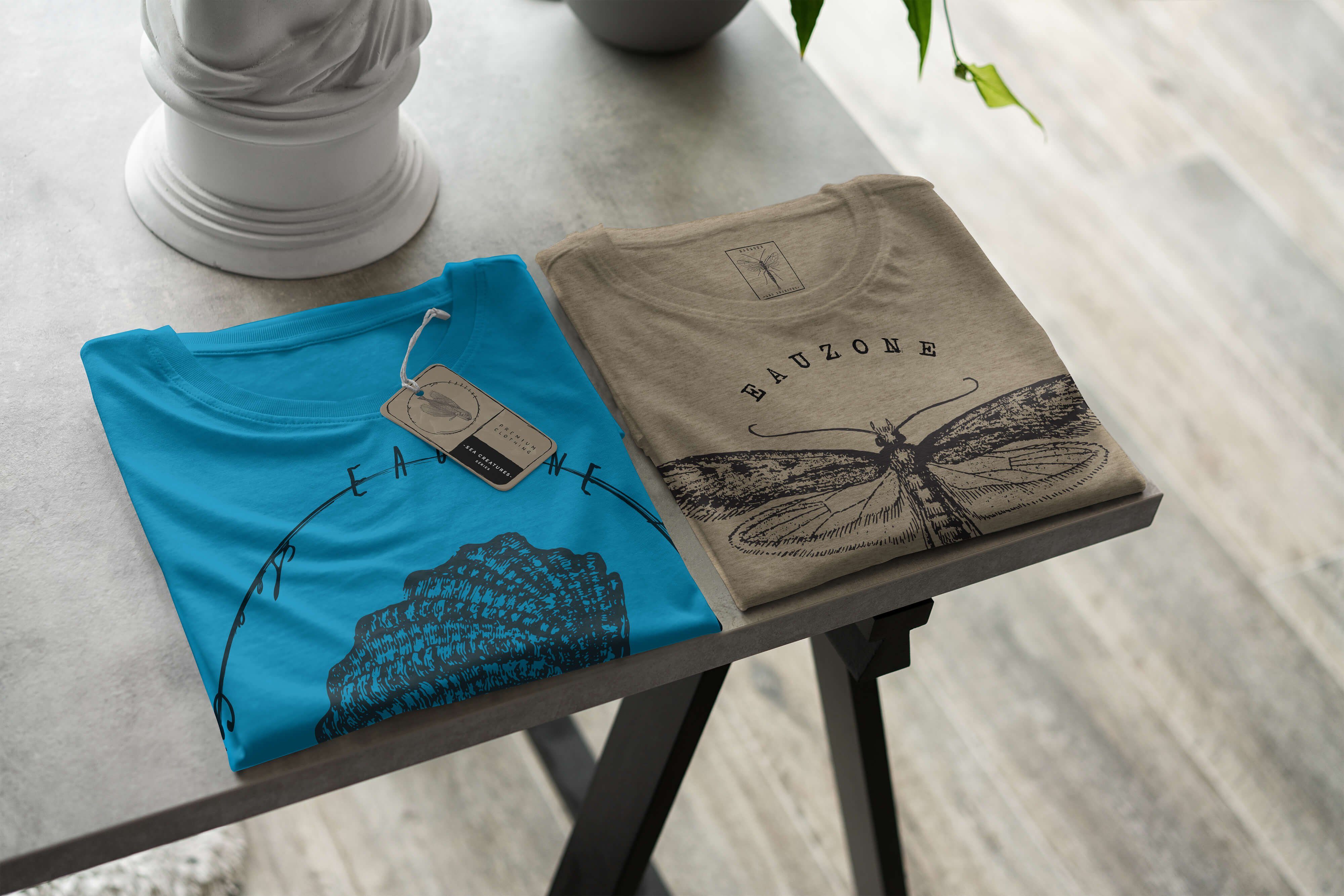 Sinus Art T-Shirt T-Shirt Tiefsee Sea / Fische und feine Serie: Atoll Struktur 067 - sportlicher Schnitt Creatures, Sea