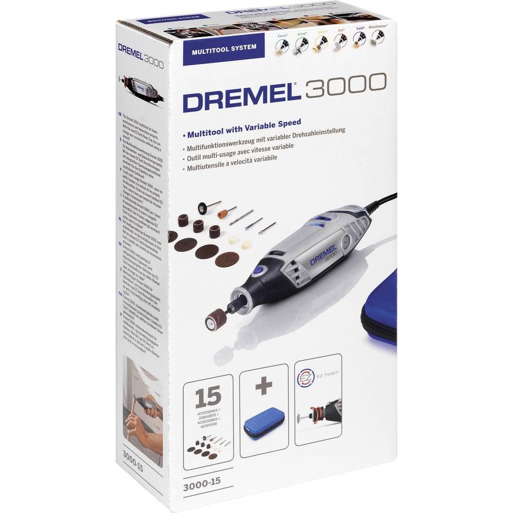 DREMEL Elektro-Multifunktionswerkzeug Multifunktionswerkzeug F0133000JA, mit Zubehör, inkl. Tasche – Bild 3 von 5