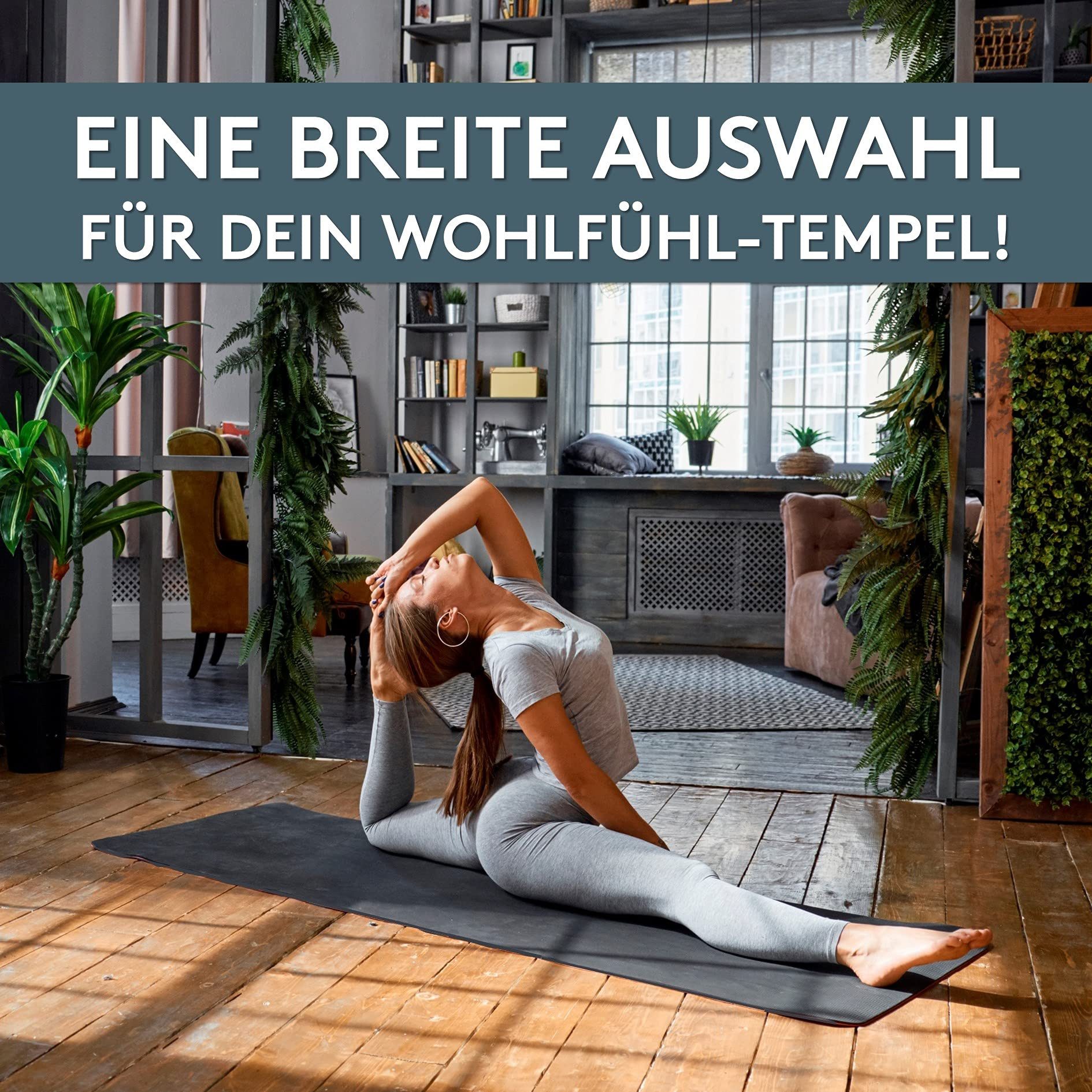 LILENO SPORTS Yogamatte Gymnastikmatte 180x60 cm inkl. Tragegurt, rutschfeste Fitnessmatte (1er Set mit Tragegurt, Einzelprodukt), Sport und Yogamatte beerenfarben für indoor und outdoor, 4 mm Dicke