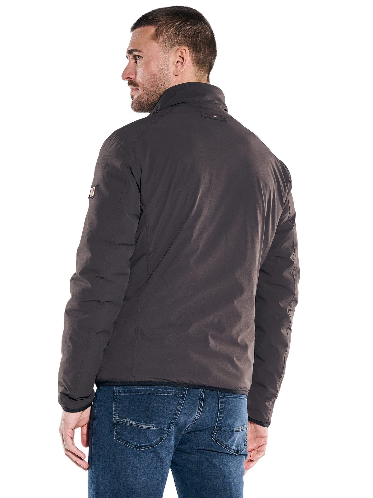 emilio adani Kurzjacke Herren Wende-Steppjacke, Schwarzbraun