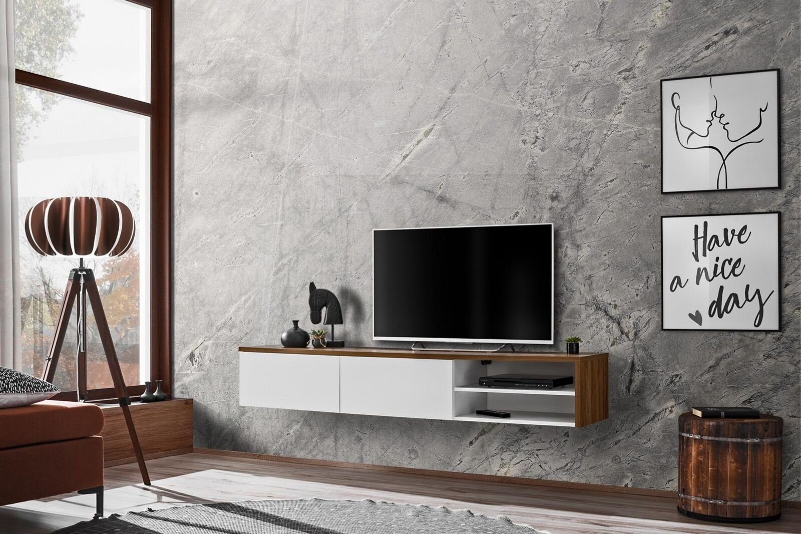 JVmoebel Designer Luxus Wohnzimmer Holz Modern Möbel TV-Ständer, (Made in Europa)