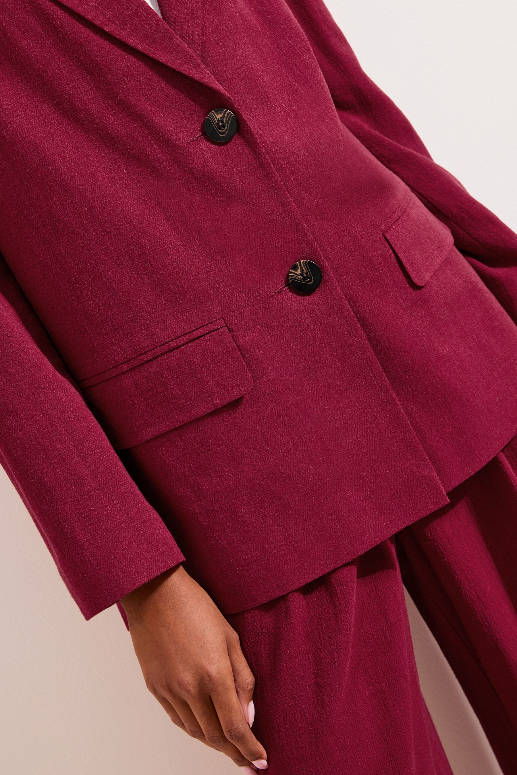 Friends Like These Jackenblazer Friends Like These Blazer mit Leinen, Regular (1-tlg)