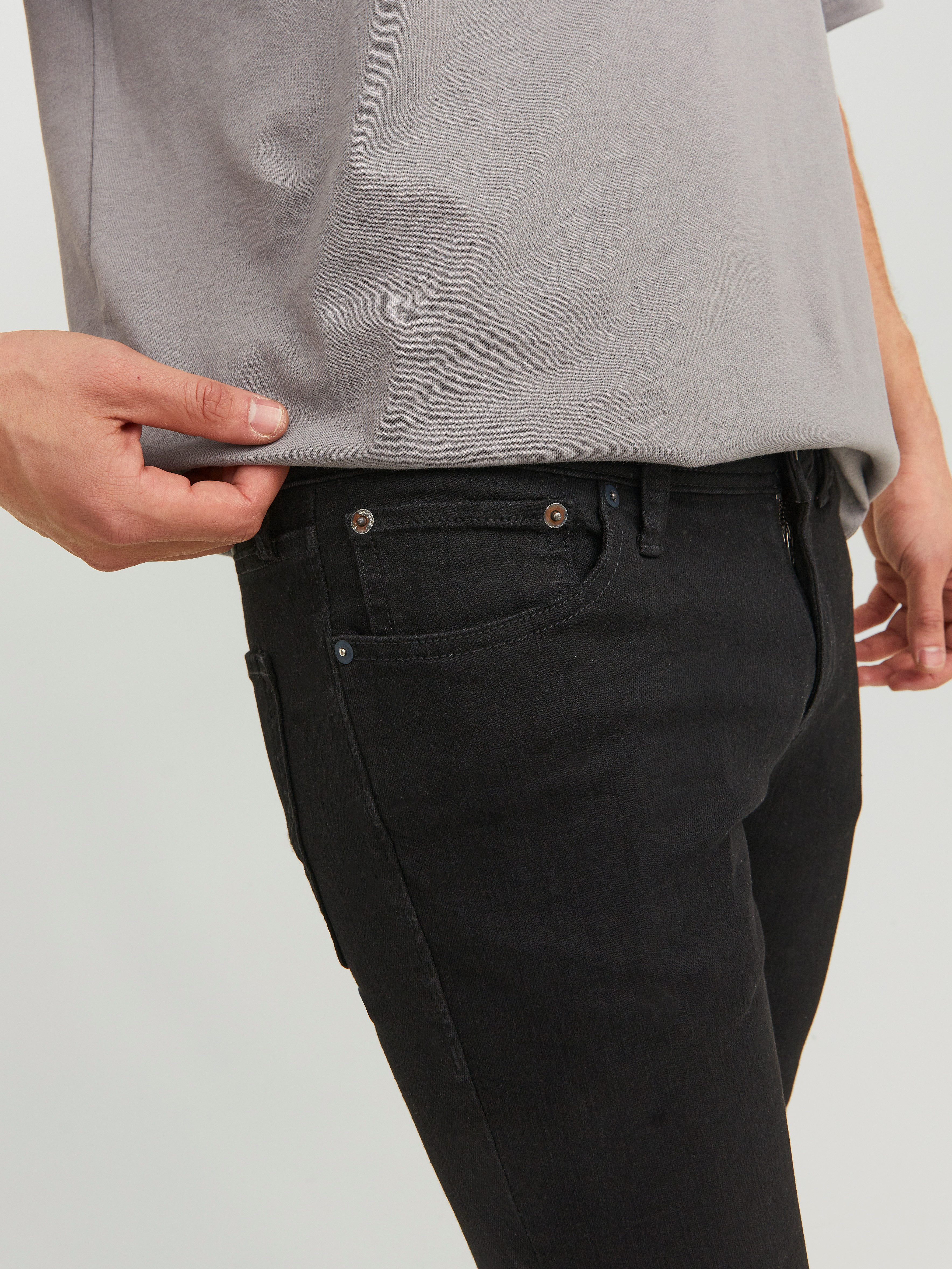 Jack & Jones Skinny-fit-Jeans JJILIAM Skinny Jeans mit Used-Waschung für schlanke Silhouette Abriebeffekte, modisch, skinny fit, Baumwollmischung