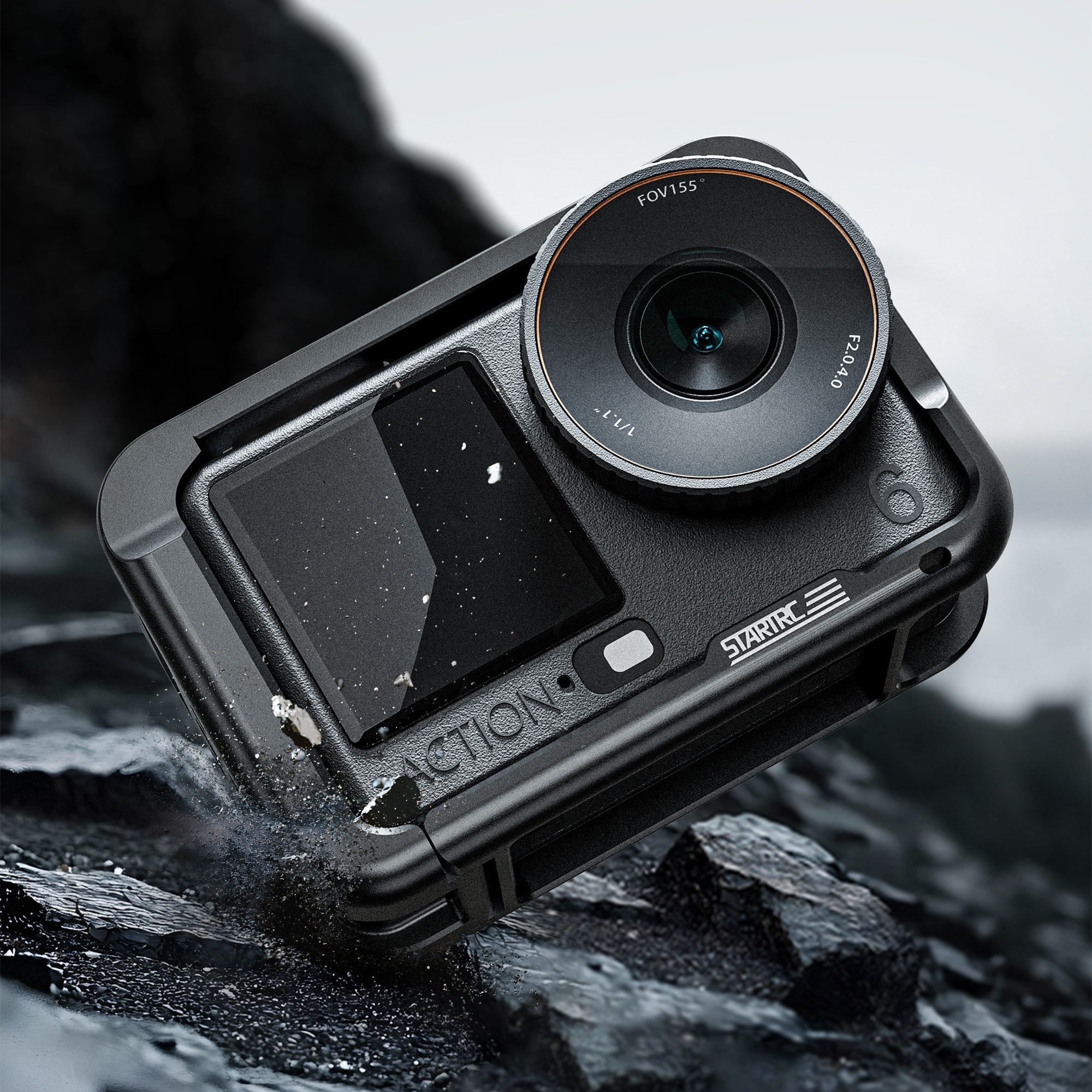 STARTRC Action Cam-Halterung Metall-Kamerakäfig-Halterung für DJI Osmo Action 6 Pro Schutz