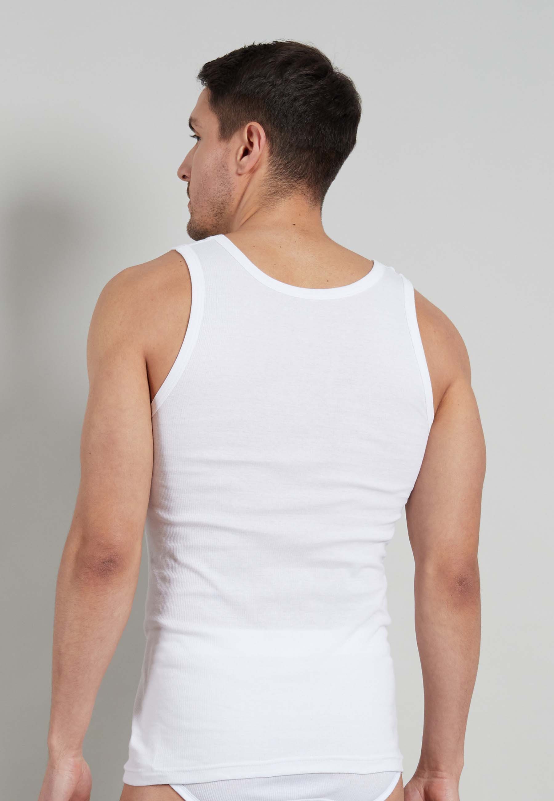 TOM TAILOR Tanktop Montana (2er Pack) Rundhalsausschnitt, slim fit, basic, elastisch, hüftbedeckend