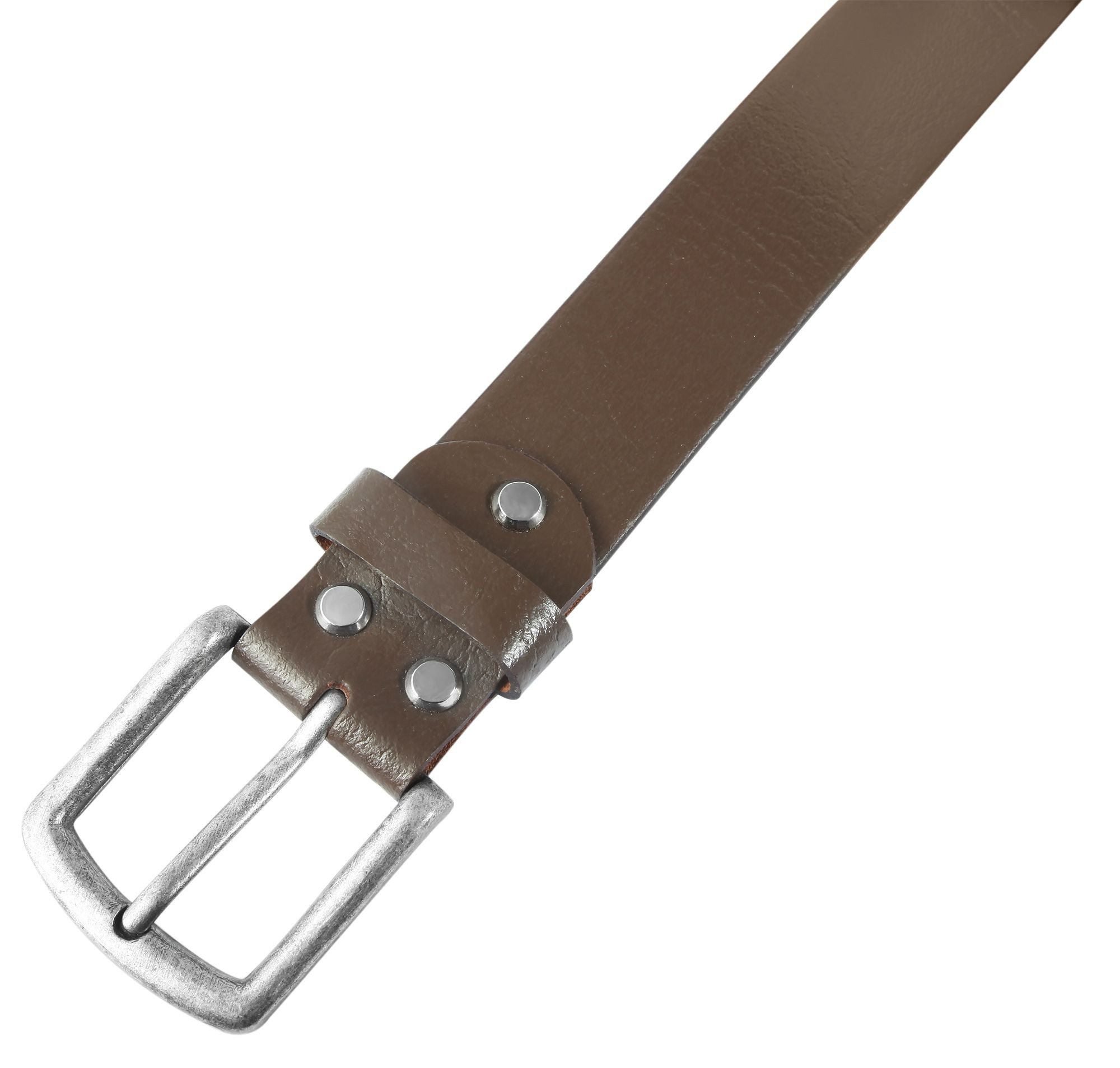 Leonardo Verrelli Ledergürtel hochwertiges Echt Leder dunkelbraun 90 cm - 130 cm (Bundweite)