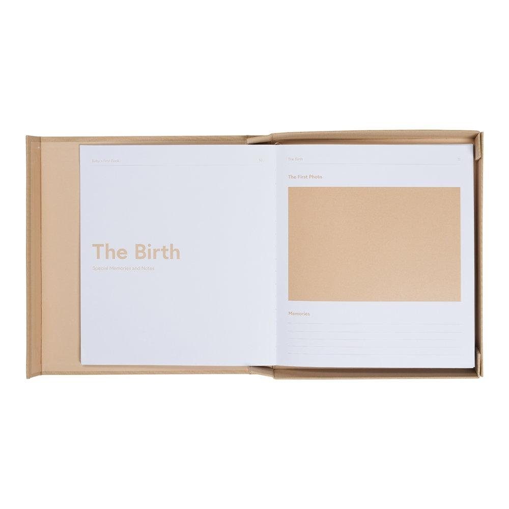 2 Beige Vol. Design Notizbuch Book Erinnerungsbuch Babys First Letters