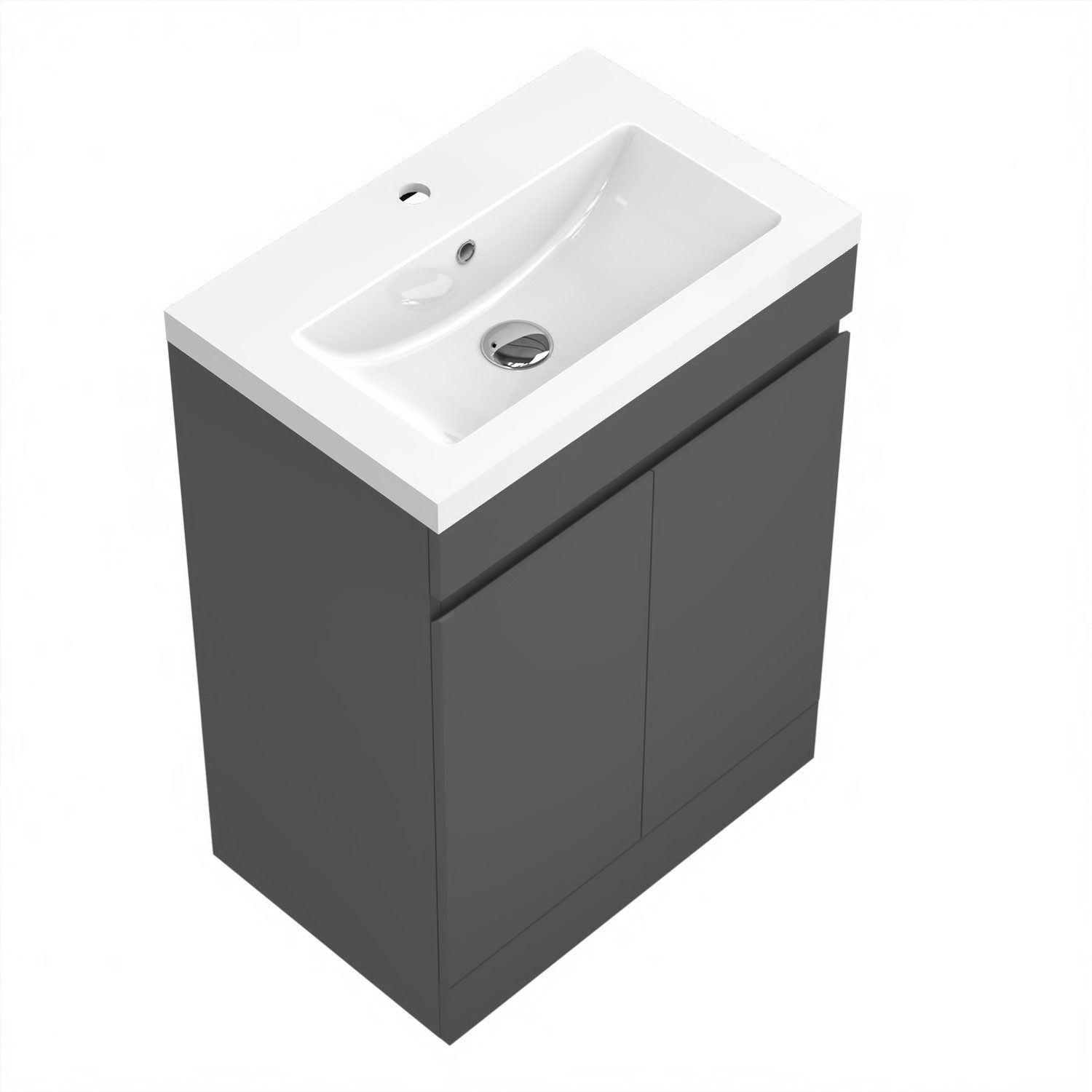 Aica Sanitär Waschtisch Waschtisch Badmöbel Set Waschbecken mit Unterschrank MDF Softclose – Bild 5 von 5