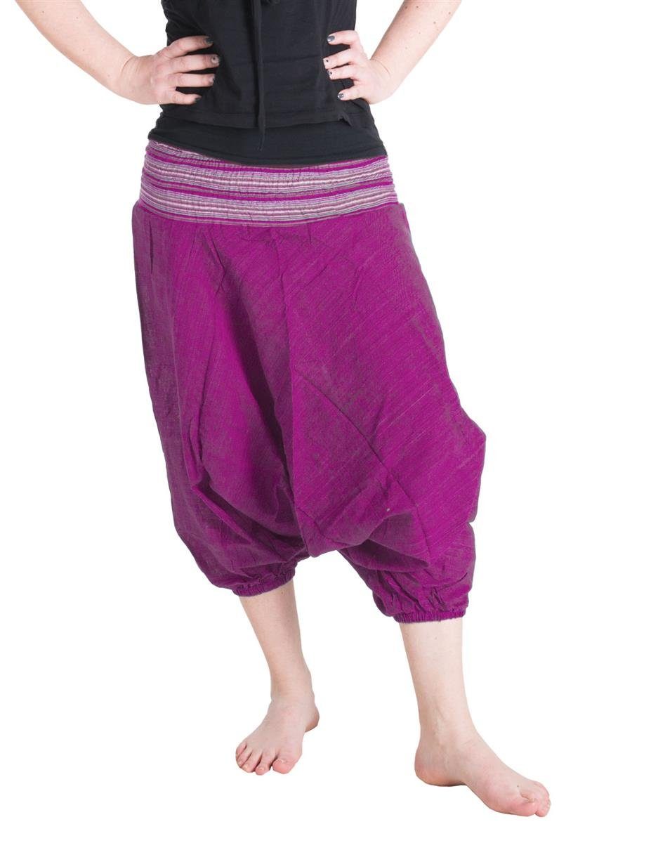 Vishes Haremshose Dreiviertel Haremshose elastischer gesmokter günstig online kaufen