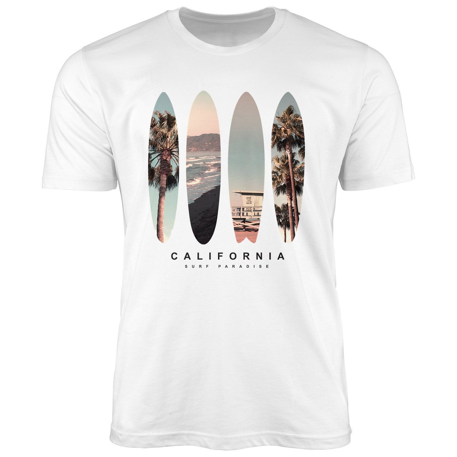 Neverless Print-Shirt Herren T-Shirt California Surf Paradise Surfboards Gr günstig online kaufen