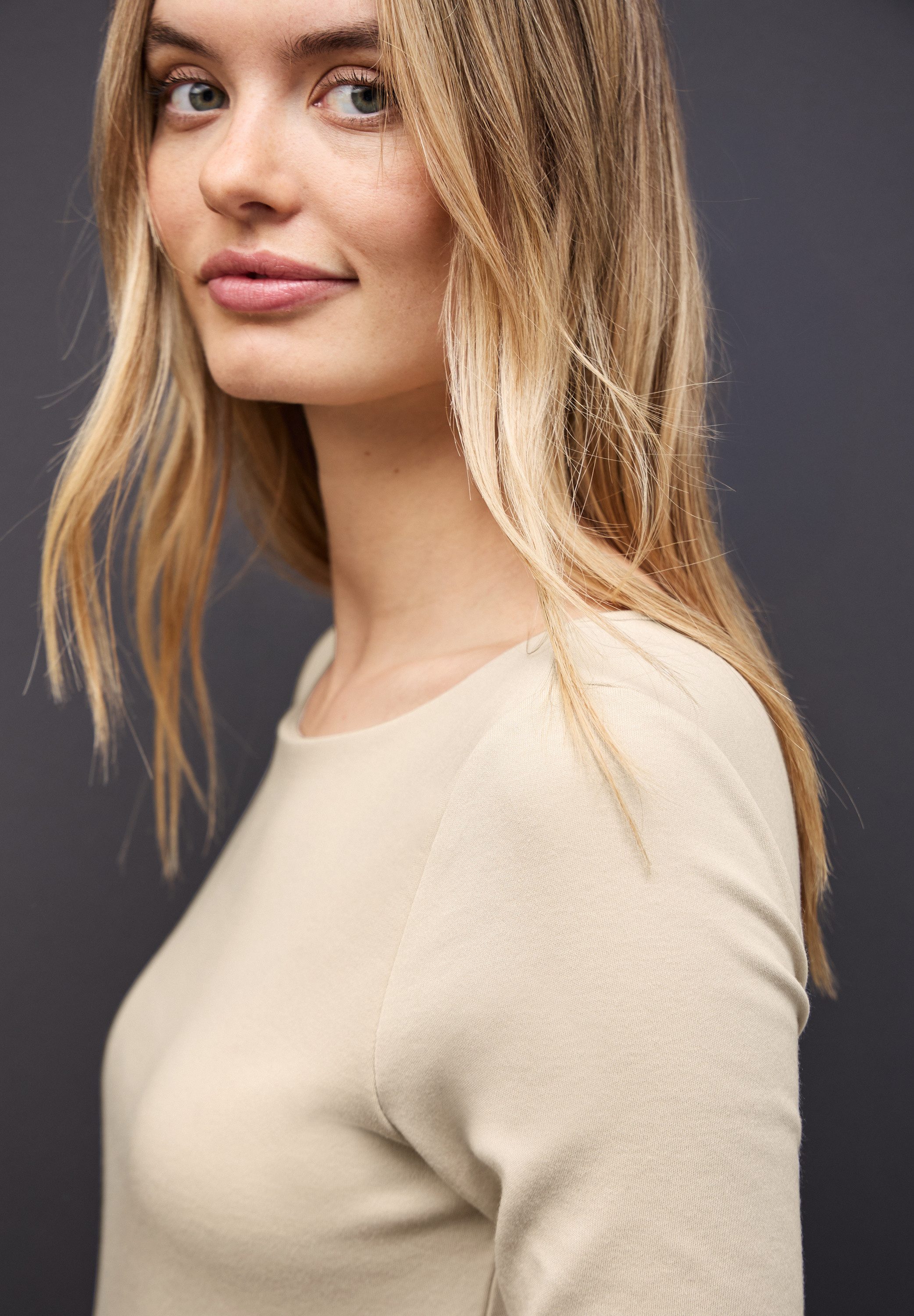 STREET ONE Langarmshirt Style Lanea mit U-Boot Ausschnitt