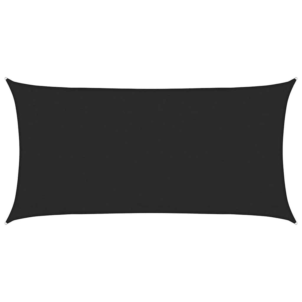 vidaXL Sonnensegel Sonnensegel 160 g/m² Schwarz 3x6 m HDPE, (1-tlg)