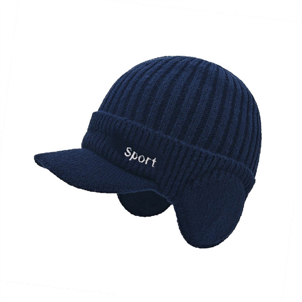 Coonoor Strickmütze Ohrenschützer Mützefür Herren & Damen, Wintermütze mit Fleece (1-St) Dicke Strickmütze für Ski & Fahrrad, winddicht, warm, Stretch-Kappe