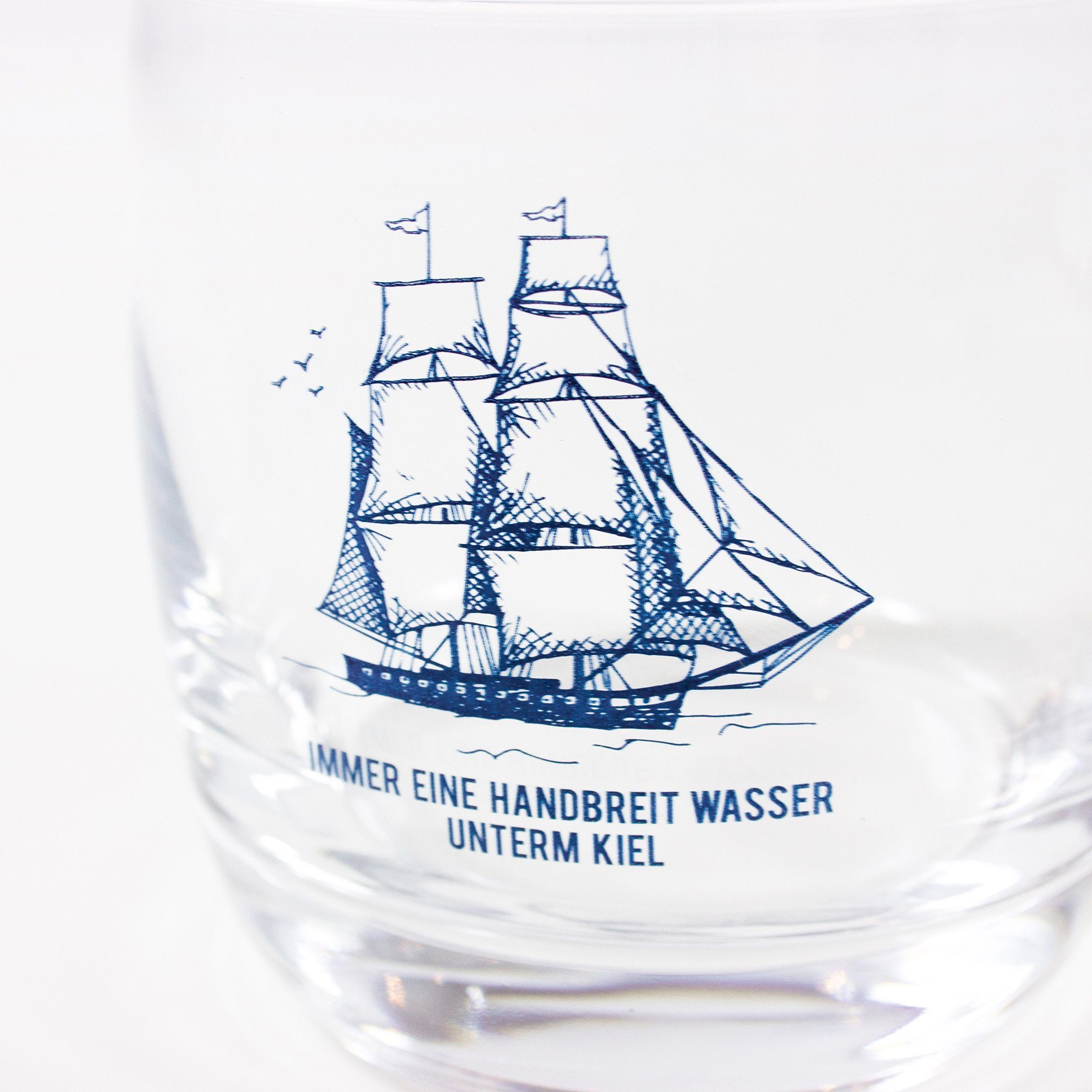 Bow & Hummingbird Whiskyglas Kristallglas "Wasser unterm Kiel" made in EU, Kristallglas