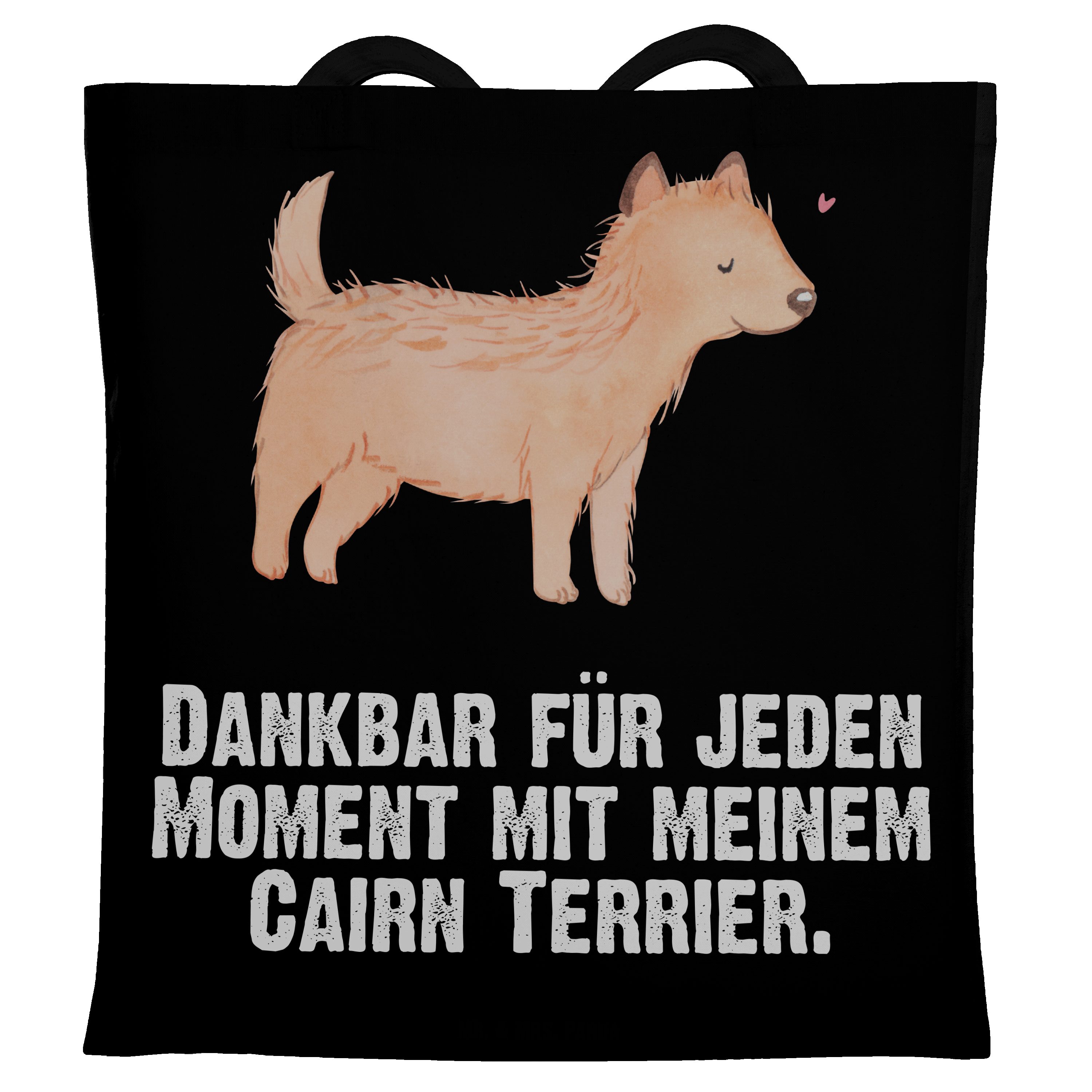 Mr. & Mrs. Panda Tragetasche Cairn Terrier Moment - Schwarz - Geschenk, Welpe, Stoffbeutel, Hunder (1-tlg)