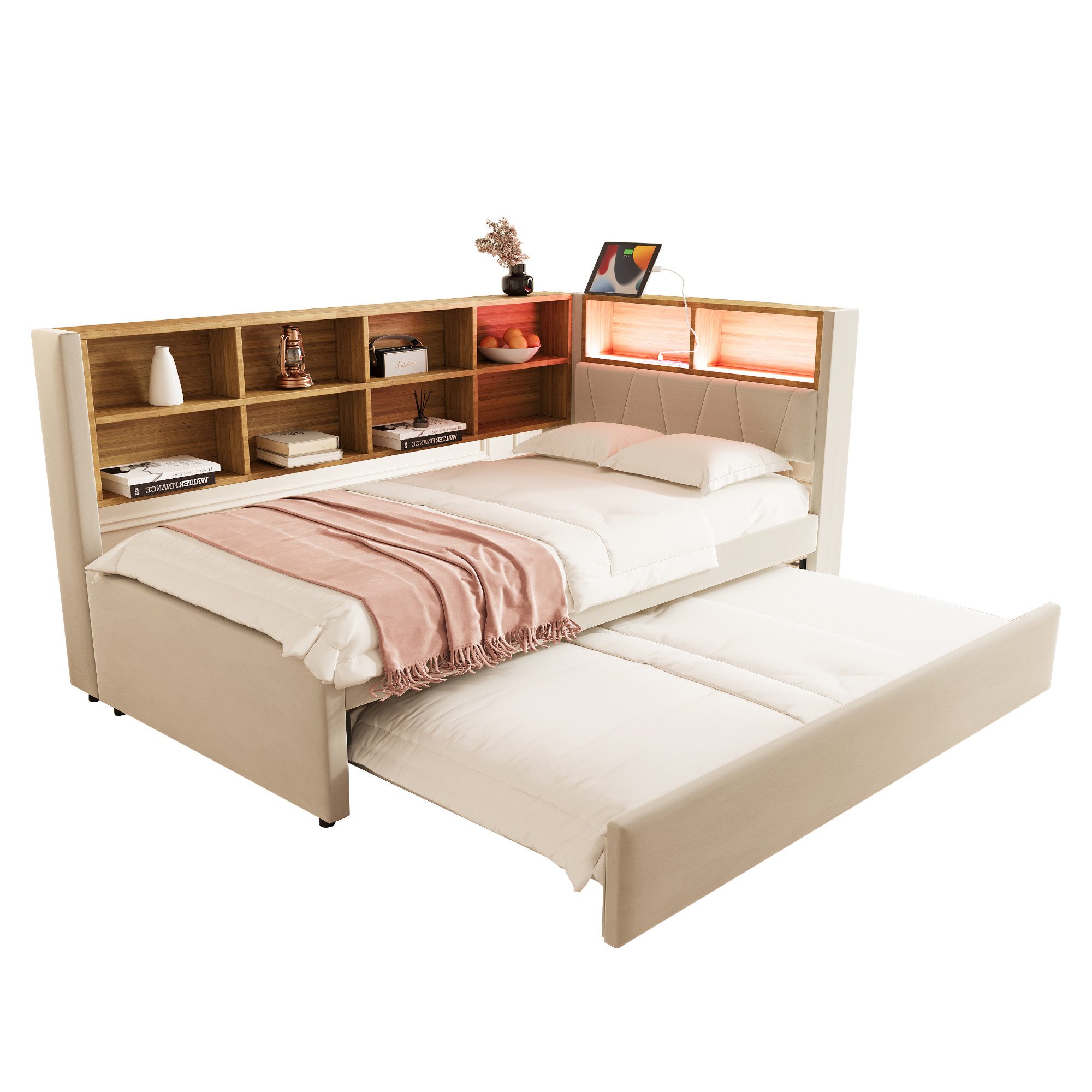 REDOM Kinderbett Doppelbett Stauraumbett Gästebett (Daybett günstig online kaufen
