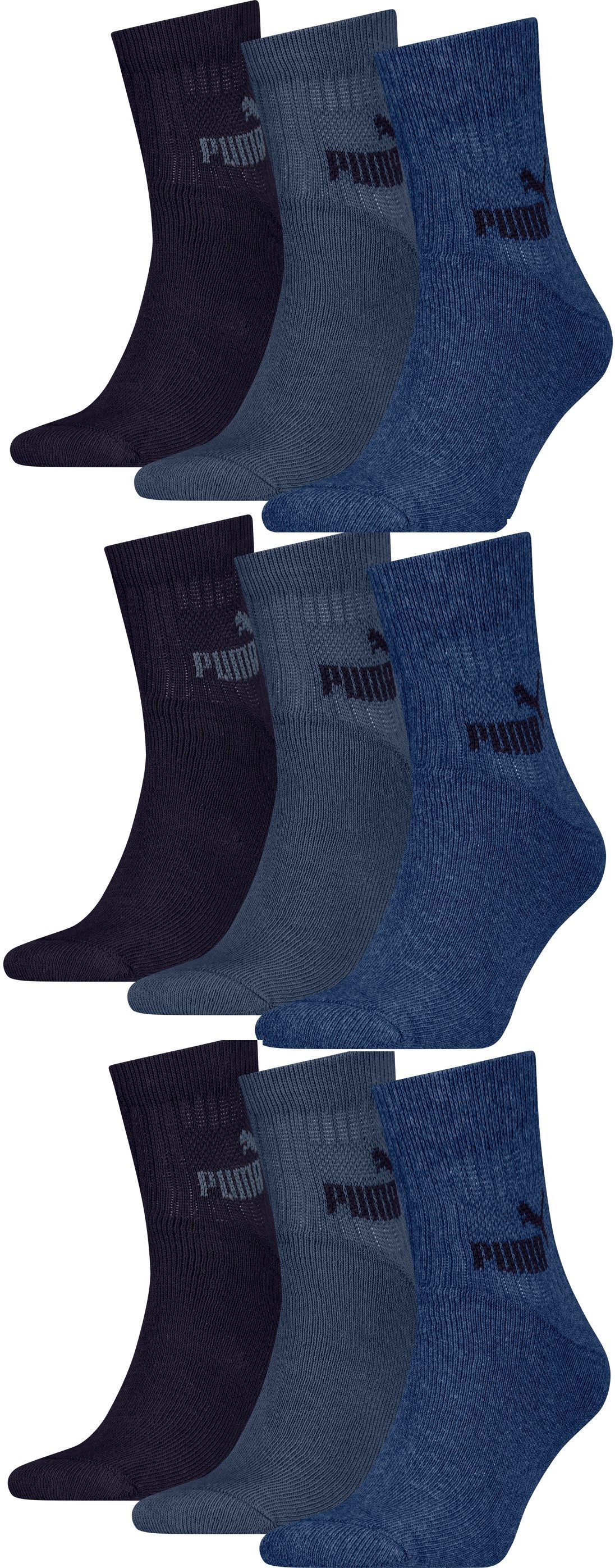Sportsocken PUMA Herren Damen Short Crew Elements im 9er Pack