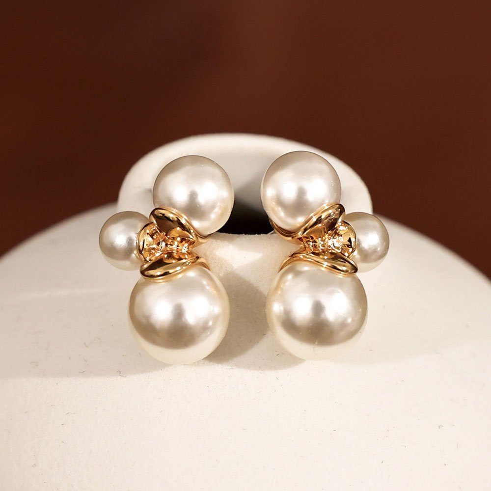LAKKEC Paar Ohrhänger Elegante Perlenohrringe Damenschmuck Braut-Ohrringe, Geeignet für Hochzeiten, Bankette und Partys