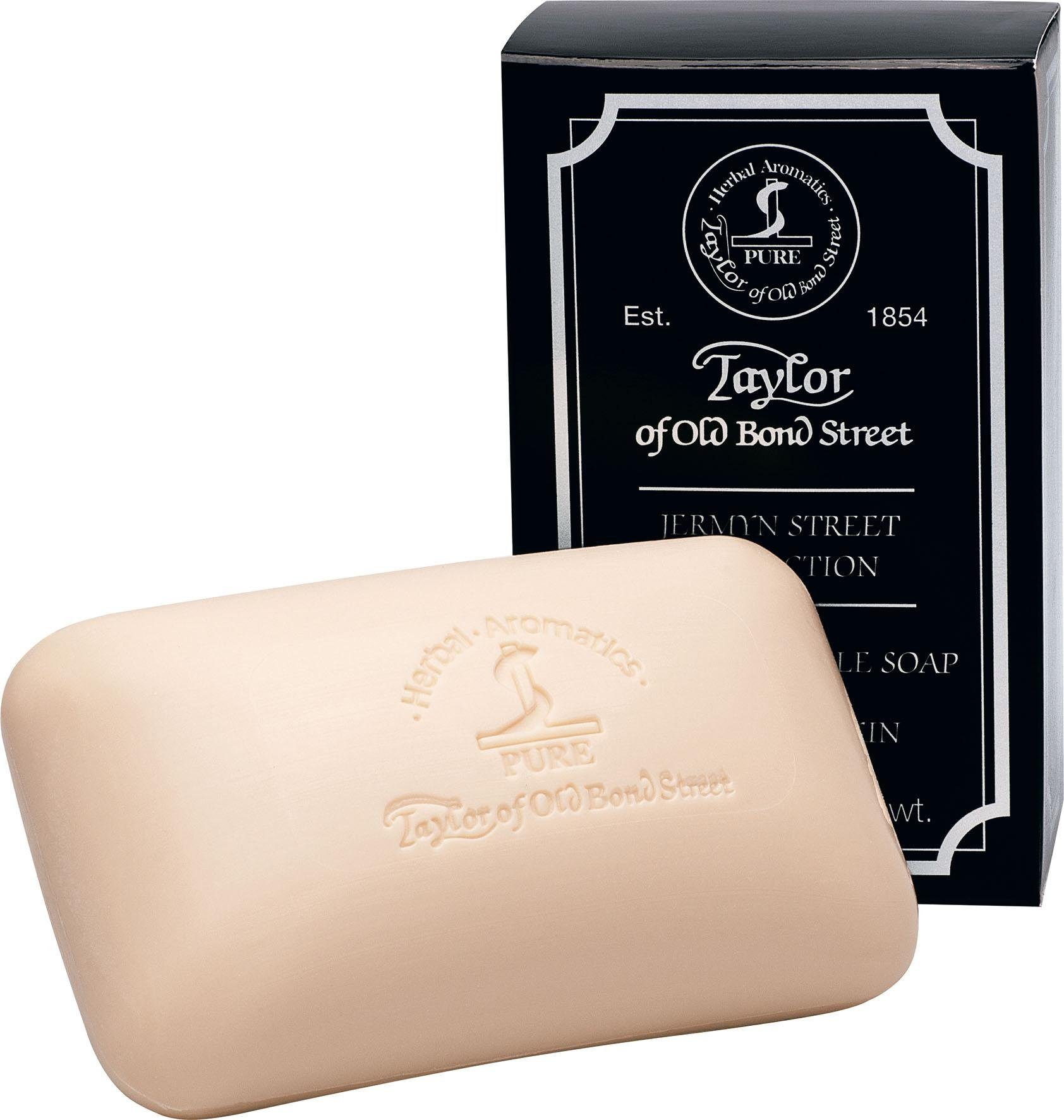 Taylor of Old Bond Street Handseife Jermyn Street, Eleganter Zitrusduft und pflegende Essenzen für empfindliche Haut.