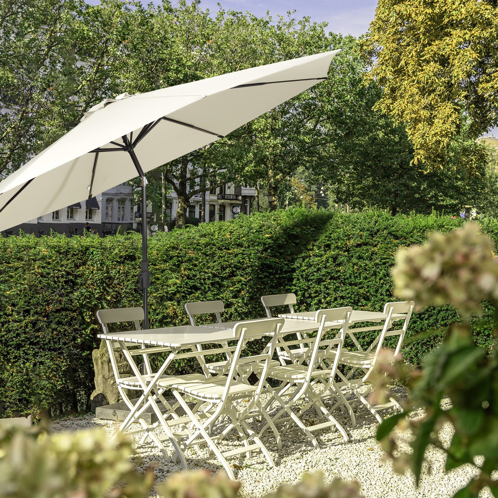 Sekey Sonnenschirm Gartenschirm mit Kurbel ∅ günstig online kaufen