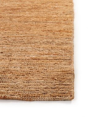 Teppich Cosmo, benuta, rechteckig, Höhe: 5 mm, 100% Jute, handgeknüpft, Uni, Natural Living, Wohnzimmer
