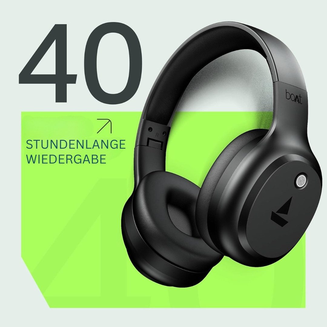 boAt Rockerz 421 Bluetooth Over-Ear Kopfhörer kabellos On-Ear-Kopfhörer (Bluetooth, ANC, ENx, Gaming-Modus, 40ms Latenz, 40mm Treiber)