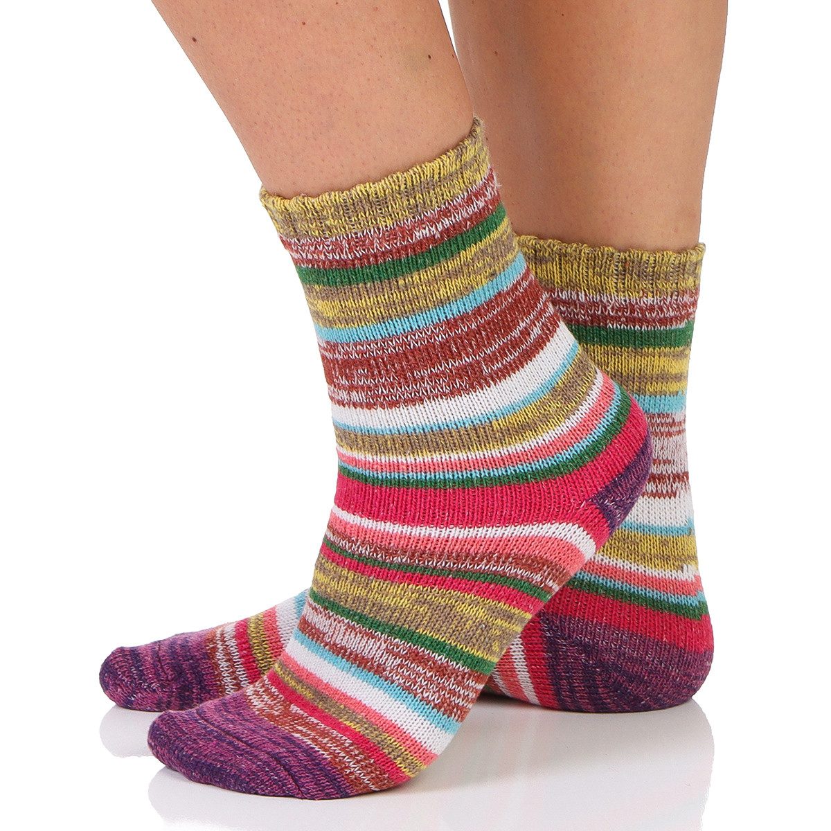 simaranda Norwegersocken Damen Kinder Socken bunt 206 35-38 Bunt Gemischt 3 Paar (3-Paar) – Bild 4 von 5