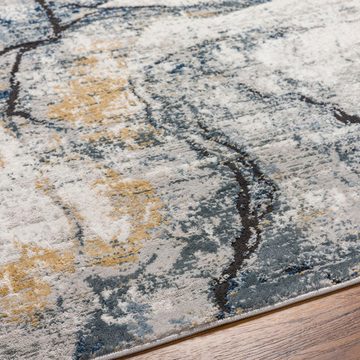 Teppich Abstract, Surya, rechteckig, Höhe: 10 mm, Modern Marmor Design, Wohnzimmerteppich, Schlafzimmer
