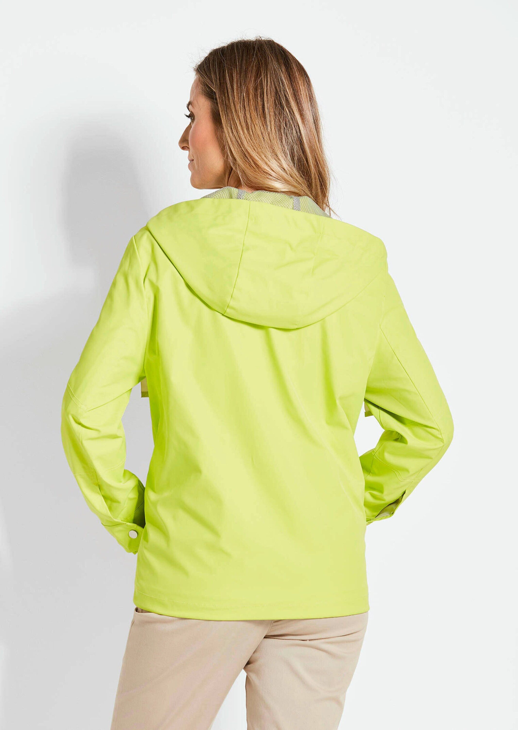 GOLDNER Outdoorjacke Sportive A-Linien-Jacke Outdoorjacke in Uni-Muster, Stehkragen, Gummibund, Pattentaschen