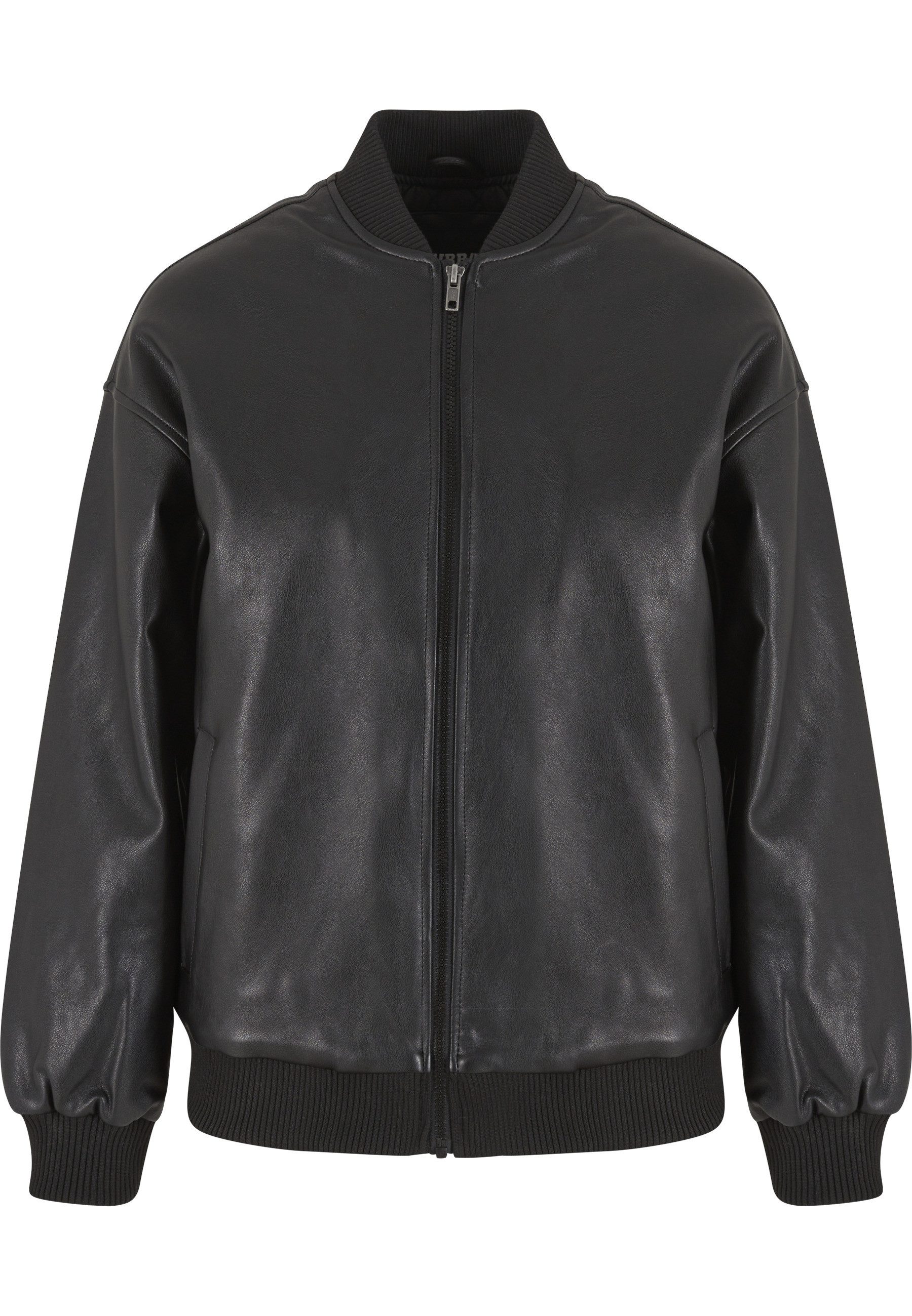 URBAN CLASSICS Lederjacke Urban Classics Ladies Synthetic Leather Bomber Jacket (1-St)