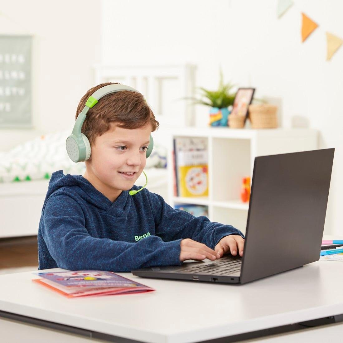 grün Bluetooth®-Kinderkopfhörer On-Ear, Kinder-Kopfhörer Guard, Lautstärkebegrenzung Teens Hama