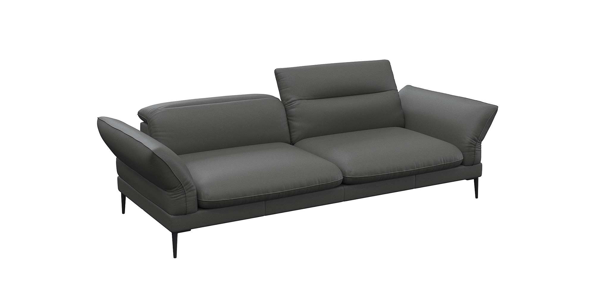 FLEXLUX 3-Sitzer Salino, Funktionssofa, Relaxsofa, Sofa mit Arm- und Kopfteil-Verstellungen, Kaltschaum & Stahl-Wellen