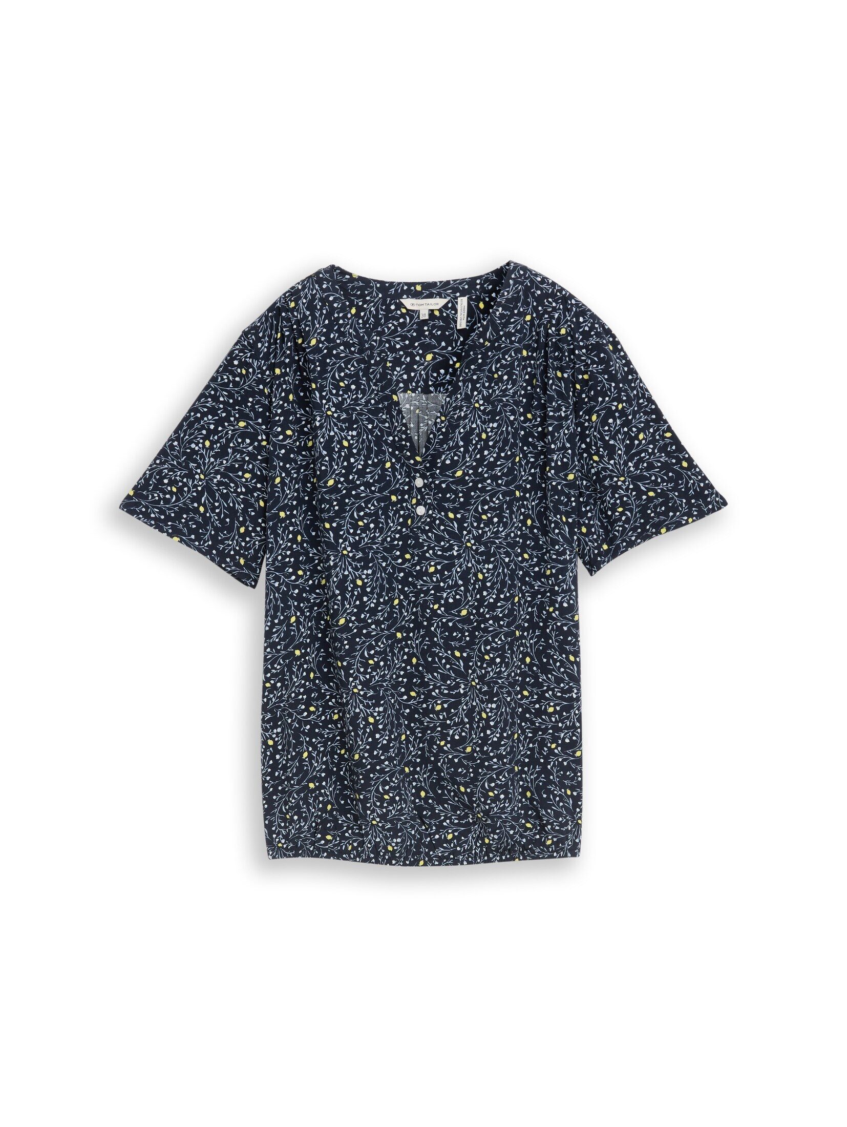 navy small leaves design