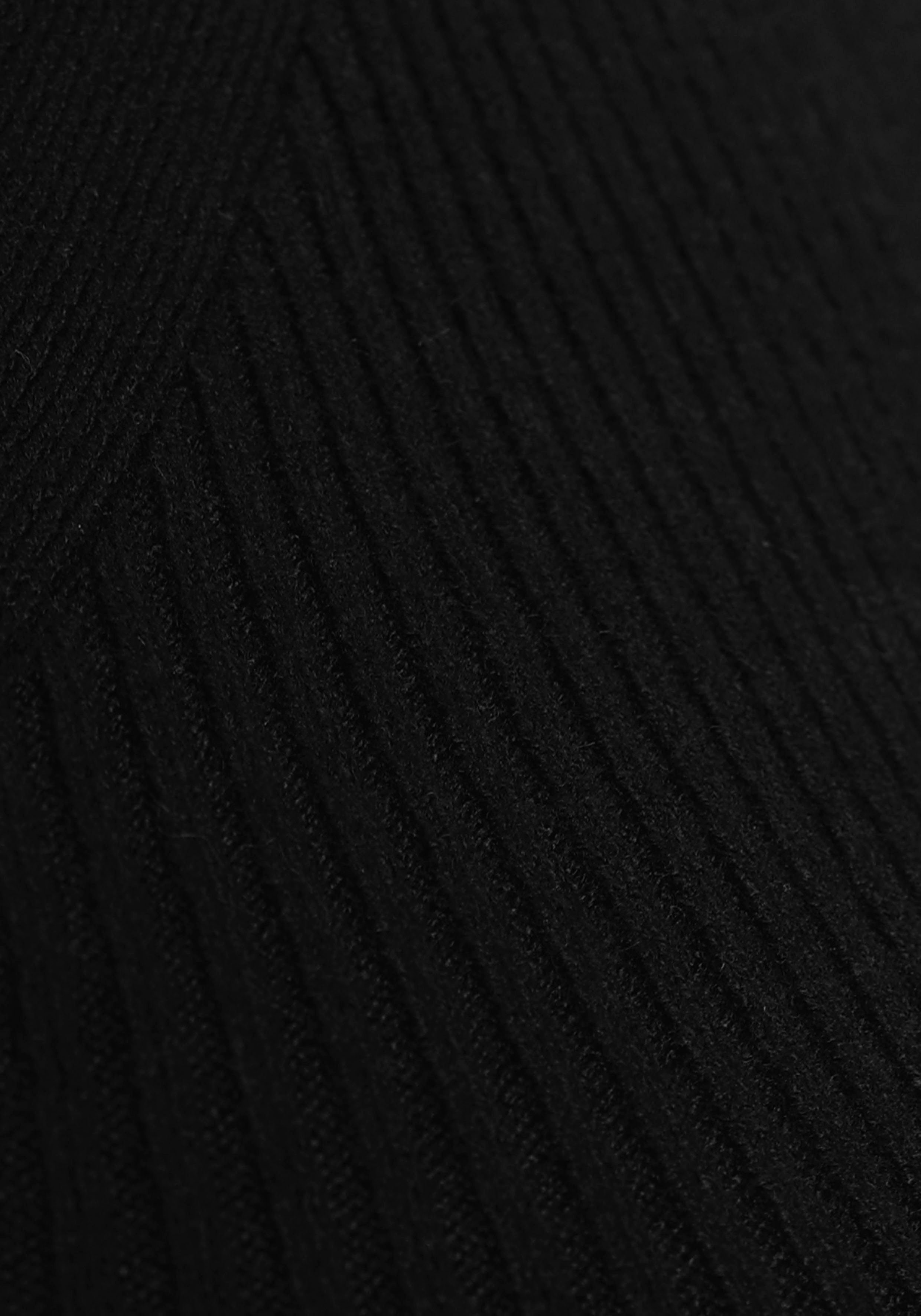 Bruno Banani Kragen Strickkleid mit schwarz